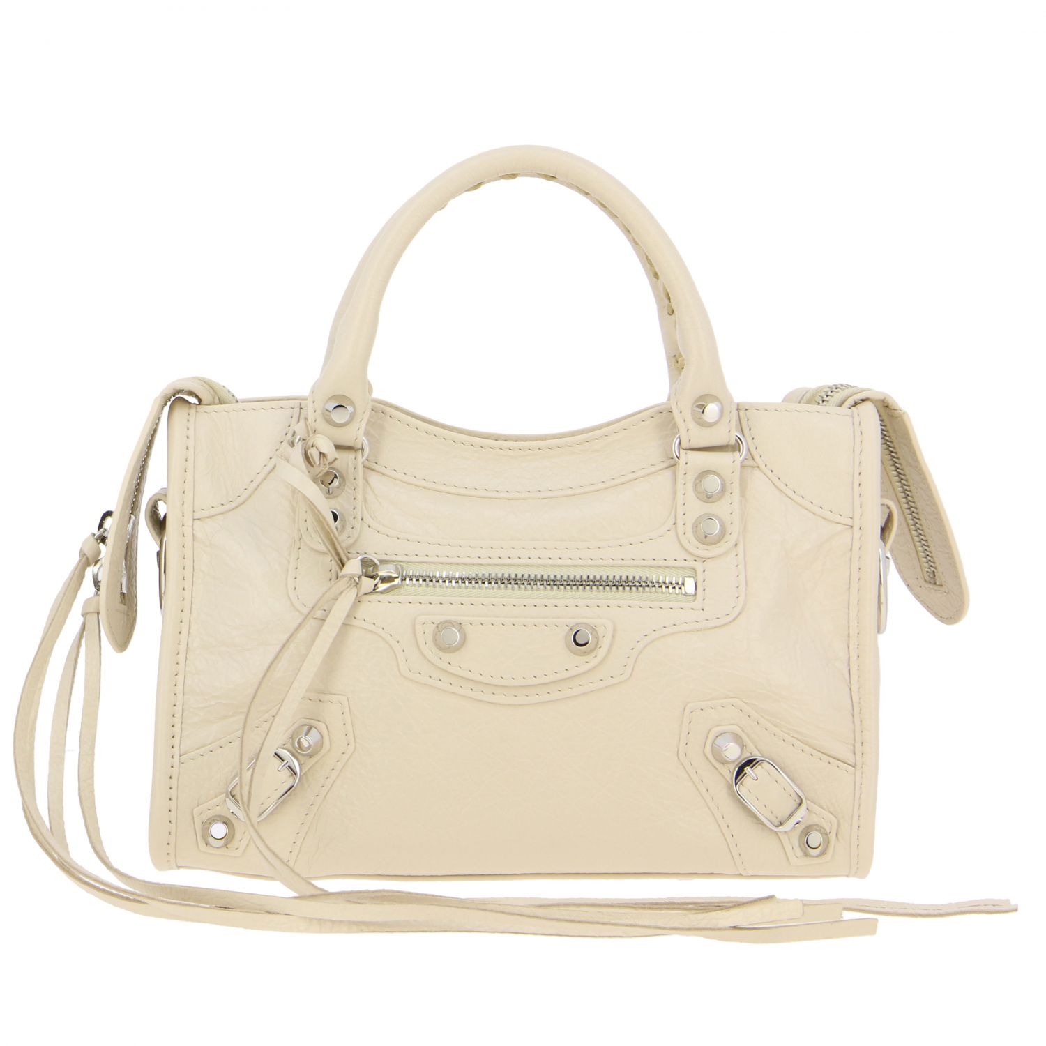 Balenciaga Outlet: City XS leather bag - Beige | Balenciaga mini bag DB5XN online on GIGLIO.COM