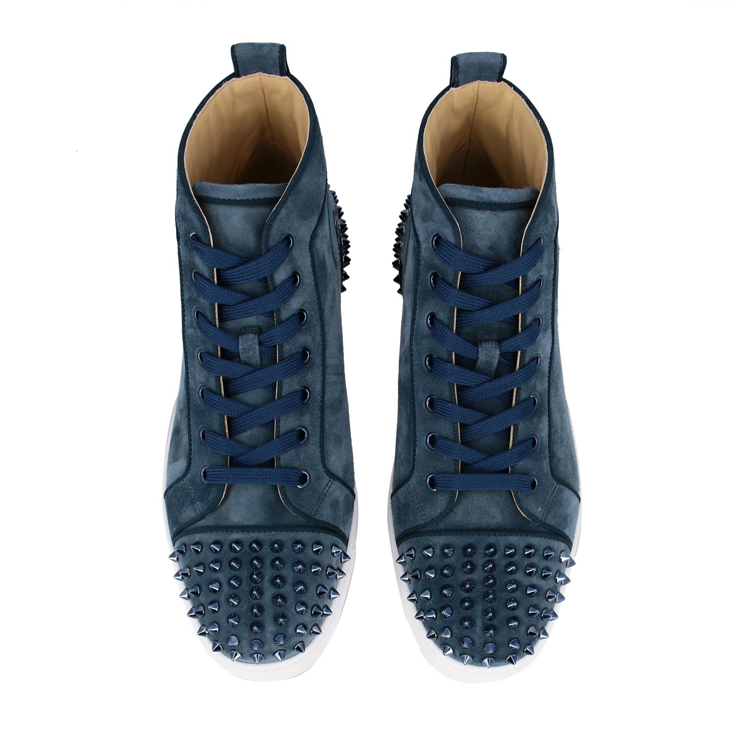 blue christian louboutin sneakers
