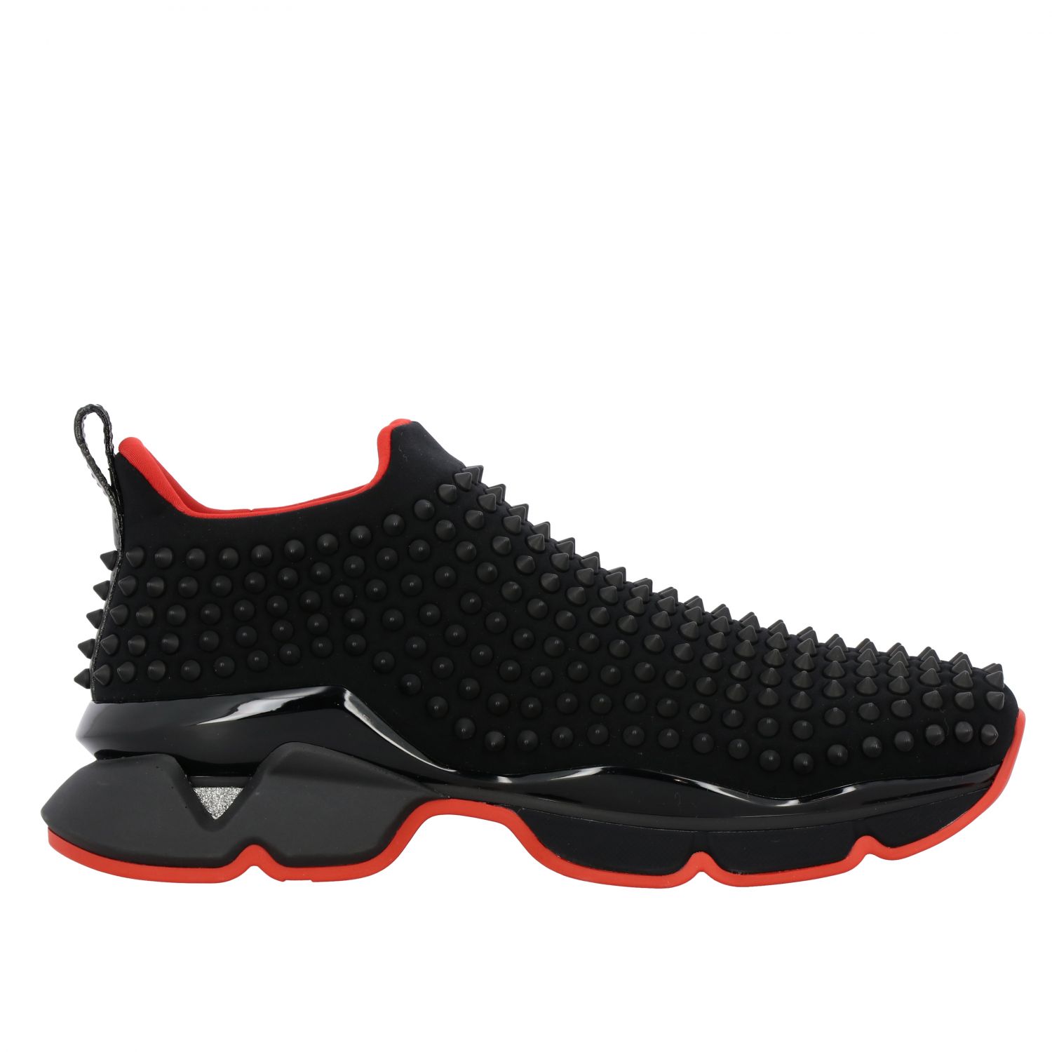 CHRISTIAN LOUBOUTIN: Spike-Sock sneakers - Black | Christian Louboutin ...