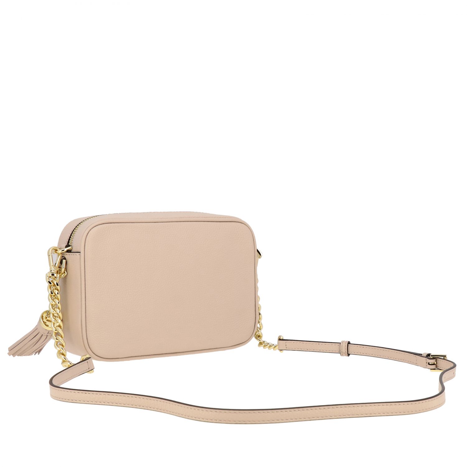 MICHAEL KORS: Michael Jet Set camera bag in leather - Blush Pink ...