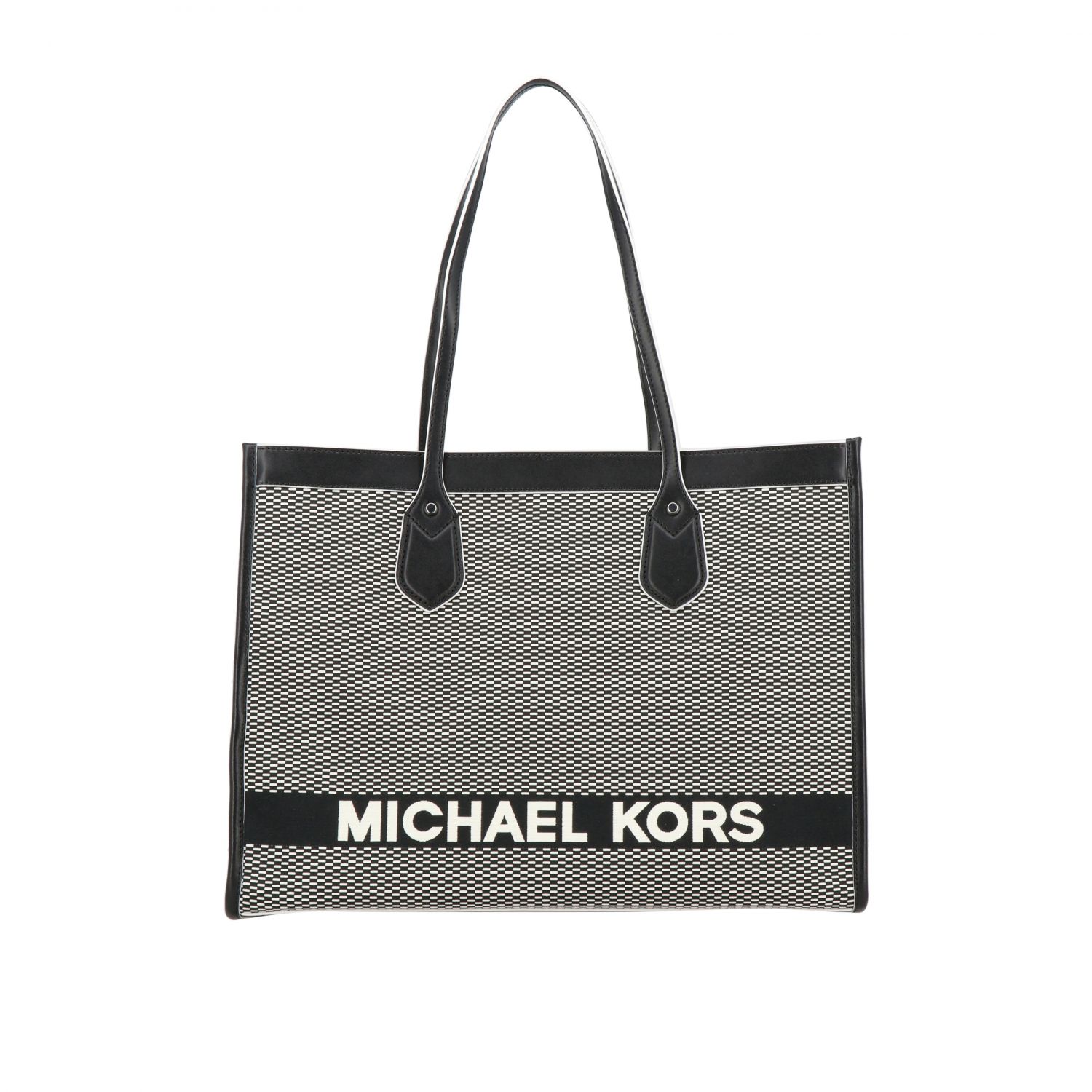 Grand sac cabas Michael Michael Kors en coton bicolore