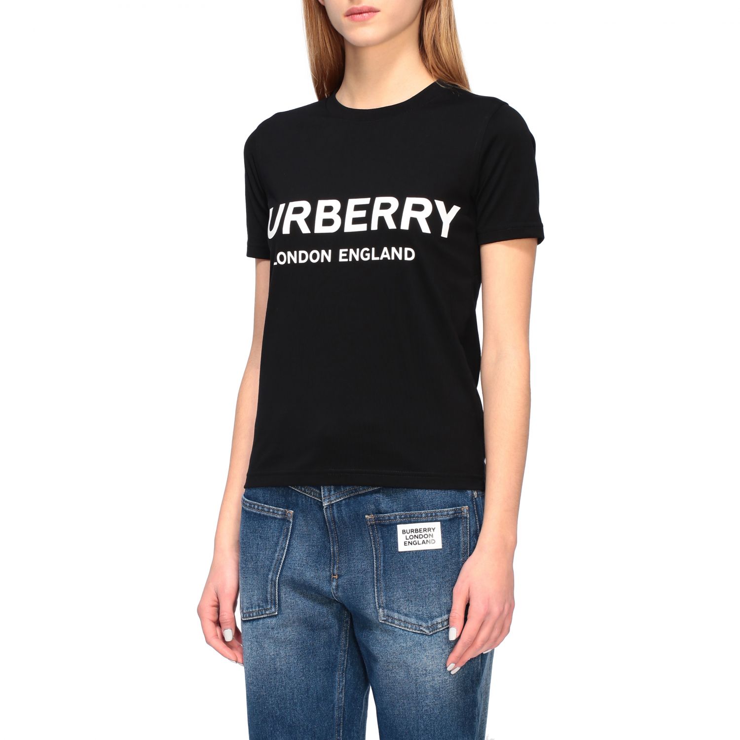 Burberry Outlet: t-shirt for women - Black | Burberry t-shirt 8011651  online on 