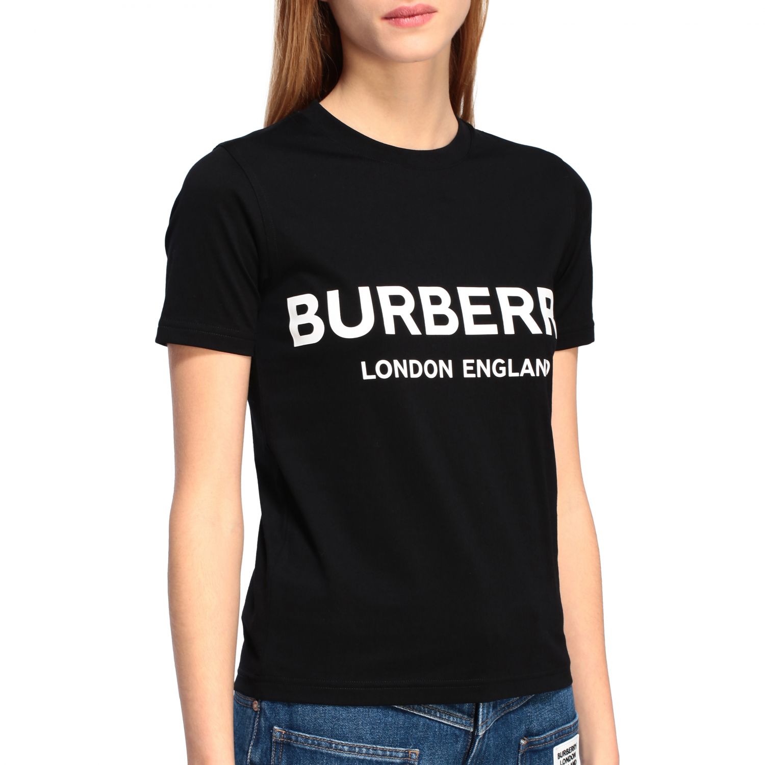 Burberry Outlet: t-shirt with logo print | T-Shirt Burberry Women Black