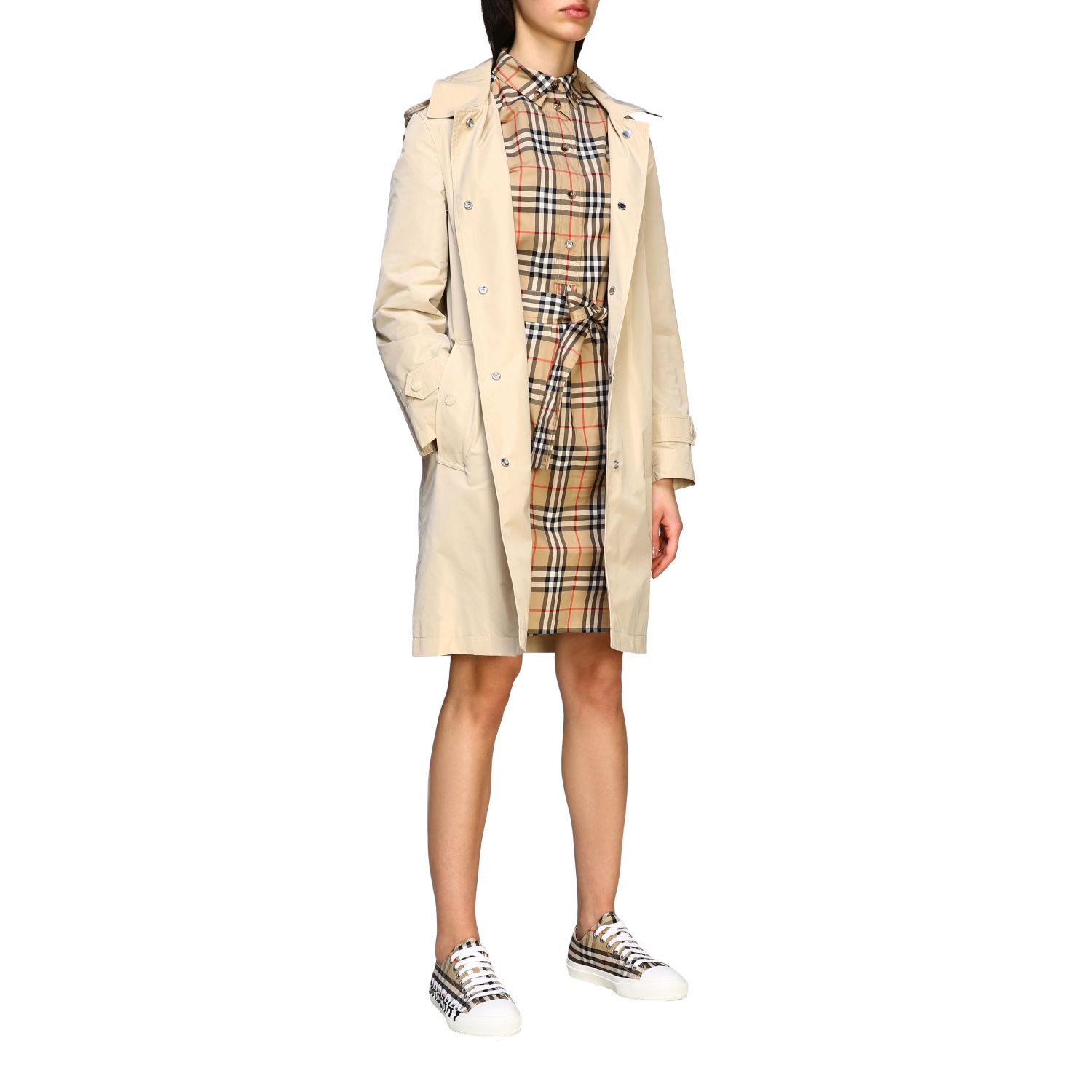 burberry nylon trench coat