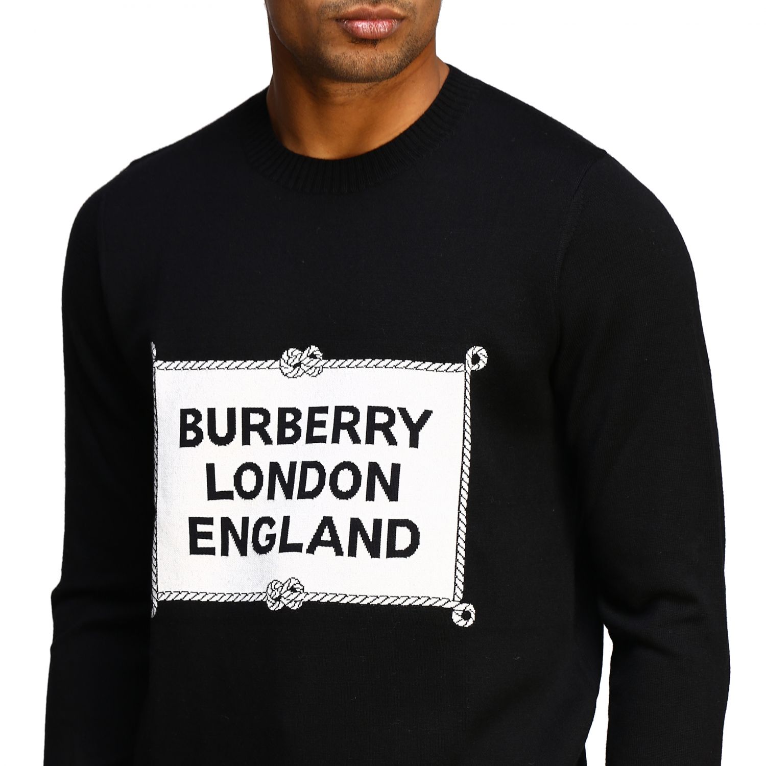 Burberry crew neck sweater with logo 