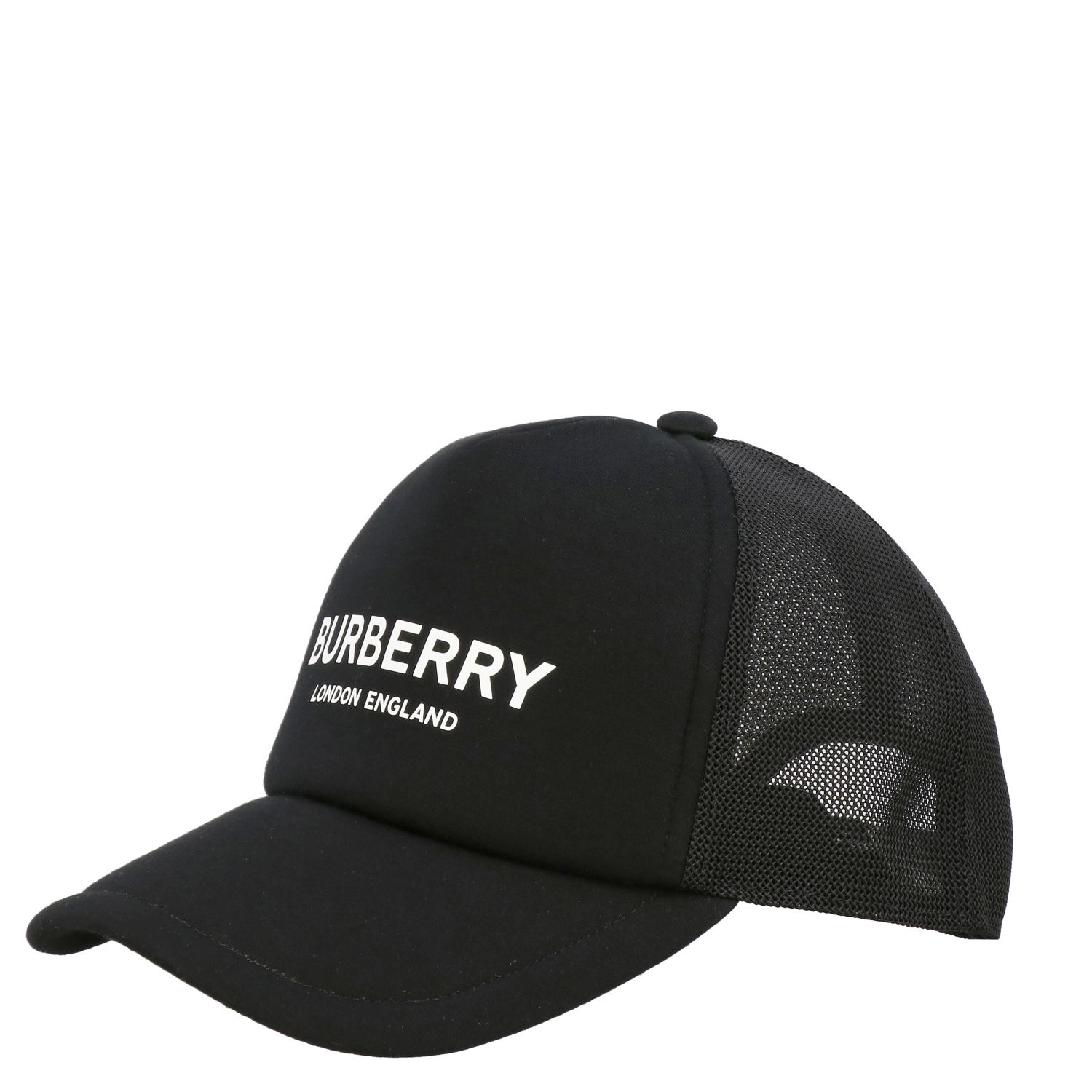 Burberry Outlet: baseball and cotton baseball cap - Black | Burberry hat  8019216 online on 