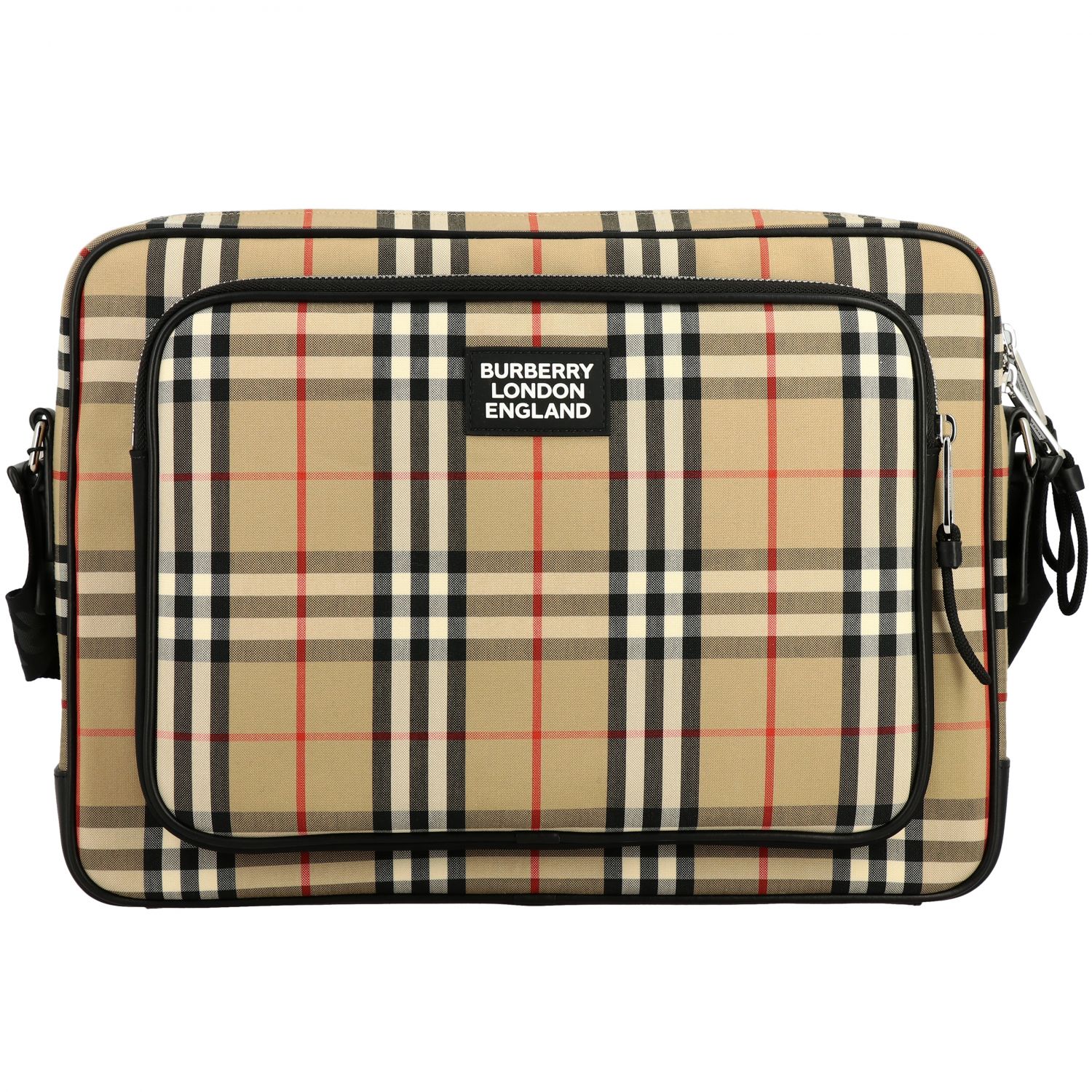 Burberry Outlet: messenger bag in cotton with vintage check motif