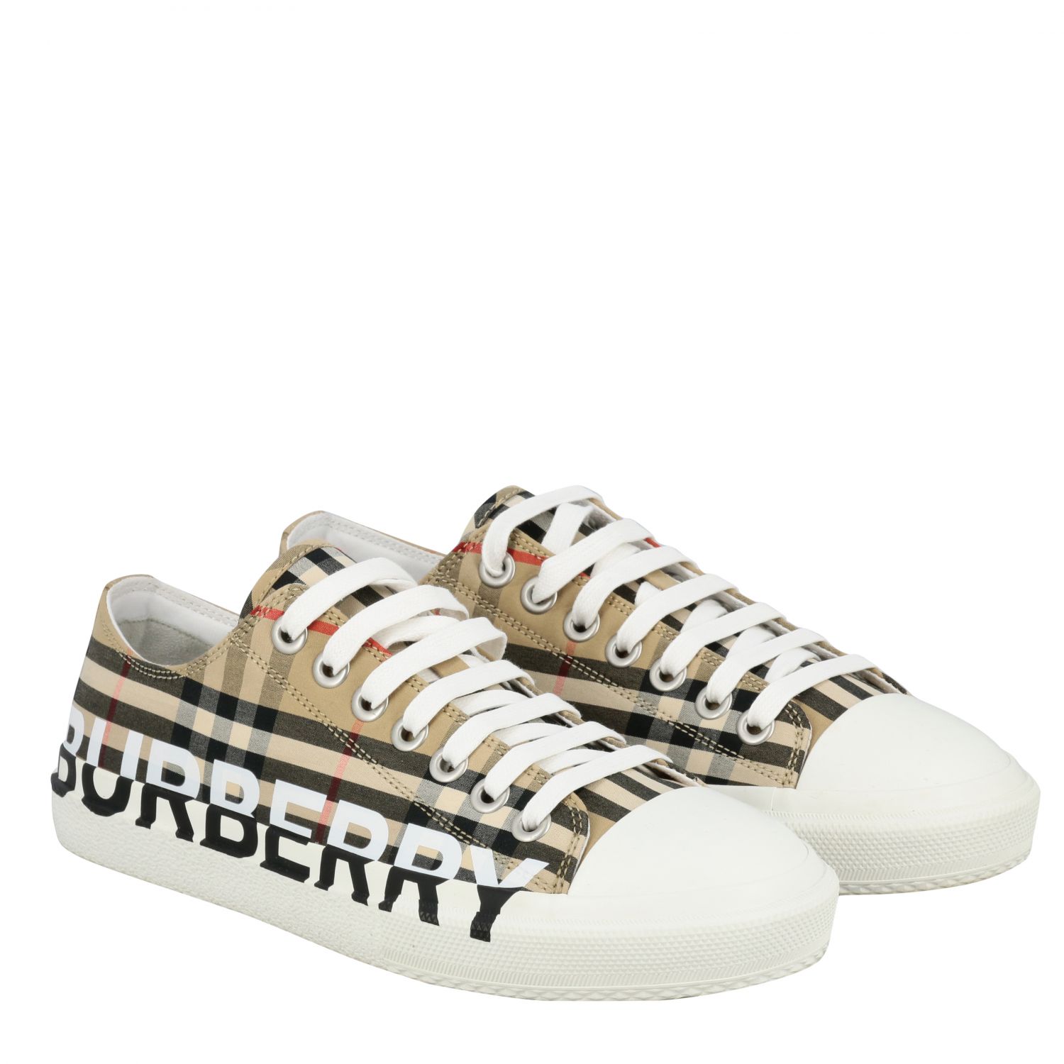 Burberry vintage check cotton sneakers 