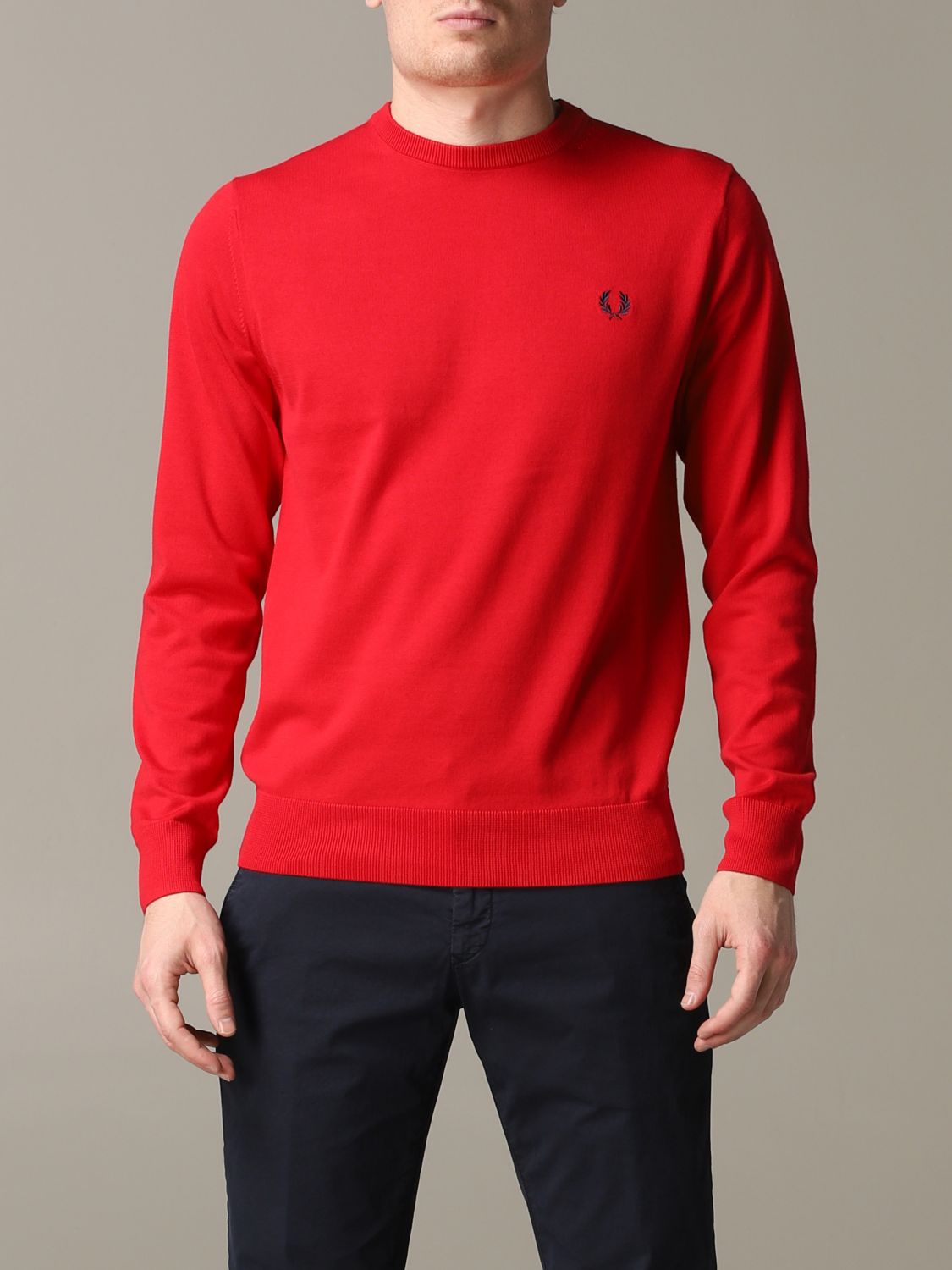 Fred Perry Outlet: Sweater men | Sweater Fred Perry Men Red | Sweater ...