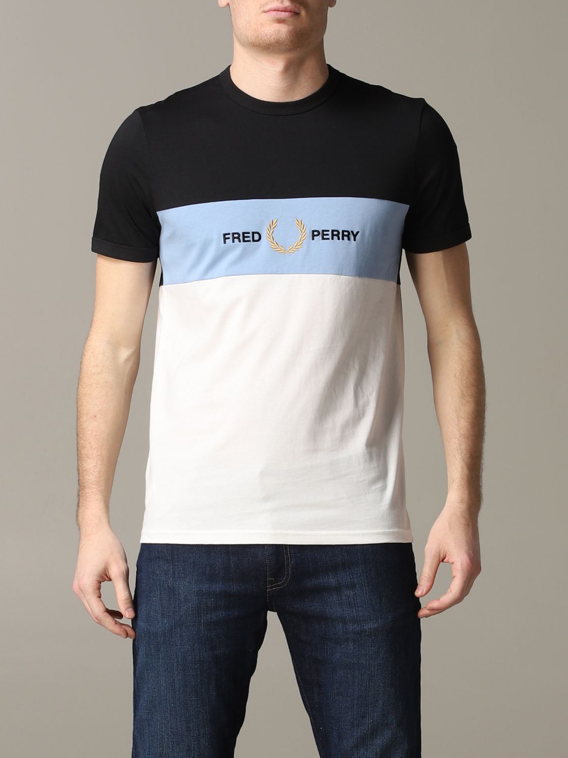 Outlet de Perry: Camiseta para hombre, Blanco Camiseta Fred Perry M8530 en línea GIGLIO.COM