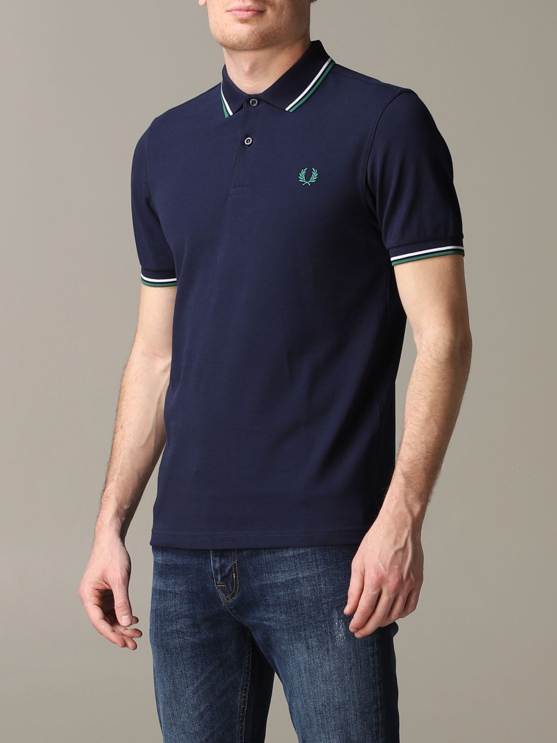 Fred Perry Outlet: polo shirt for man - Navy | Fred Perry polo shirt ...
