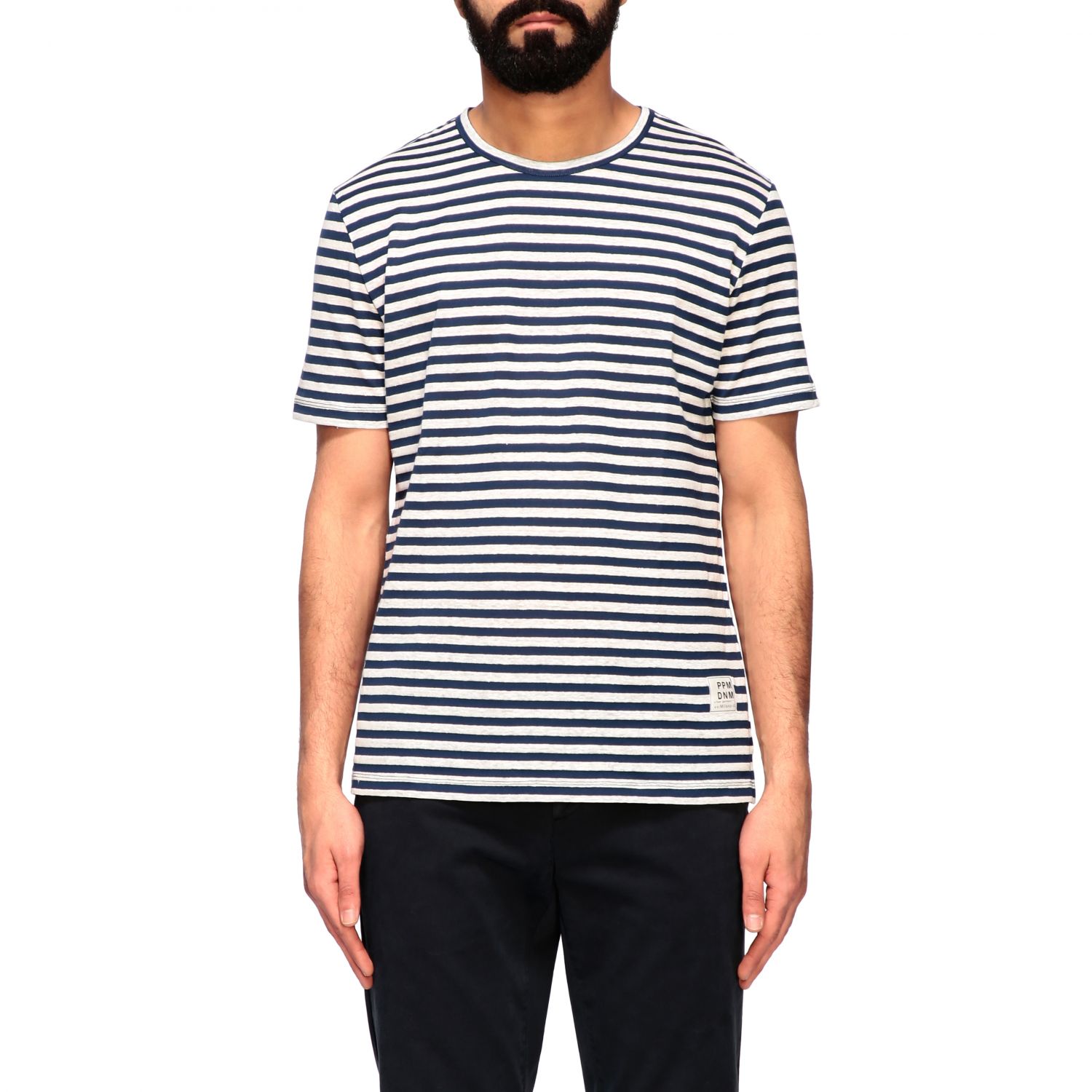 Paolo Pecora Outlet: striped T-shirt with logo | T-Shirt Paolo Pecora ...