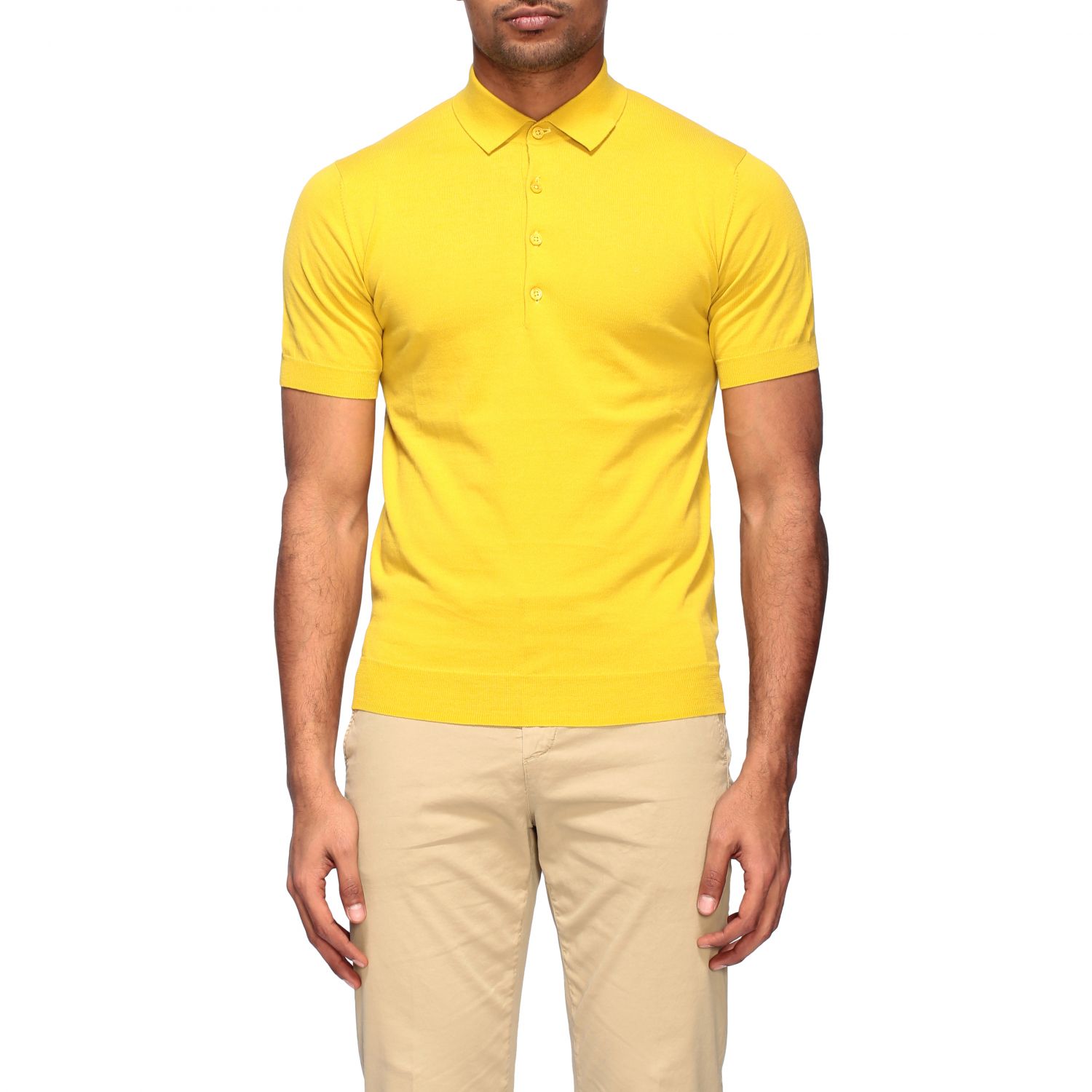 polo mostaza hombre