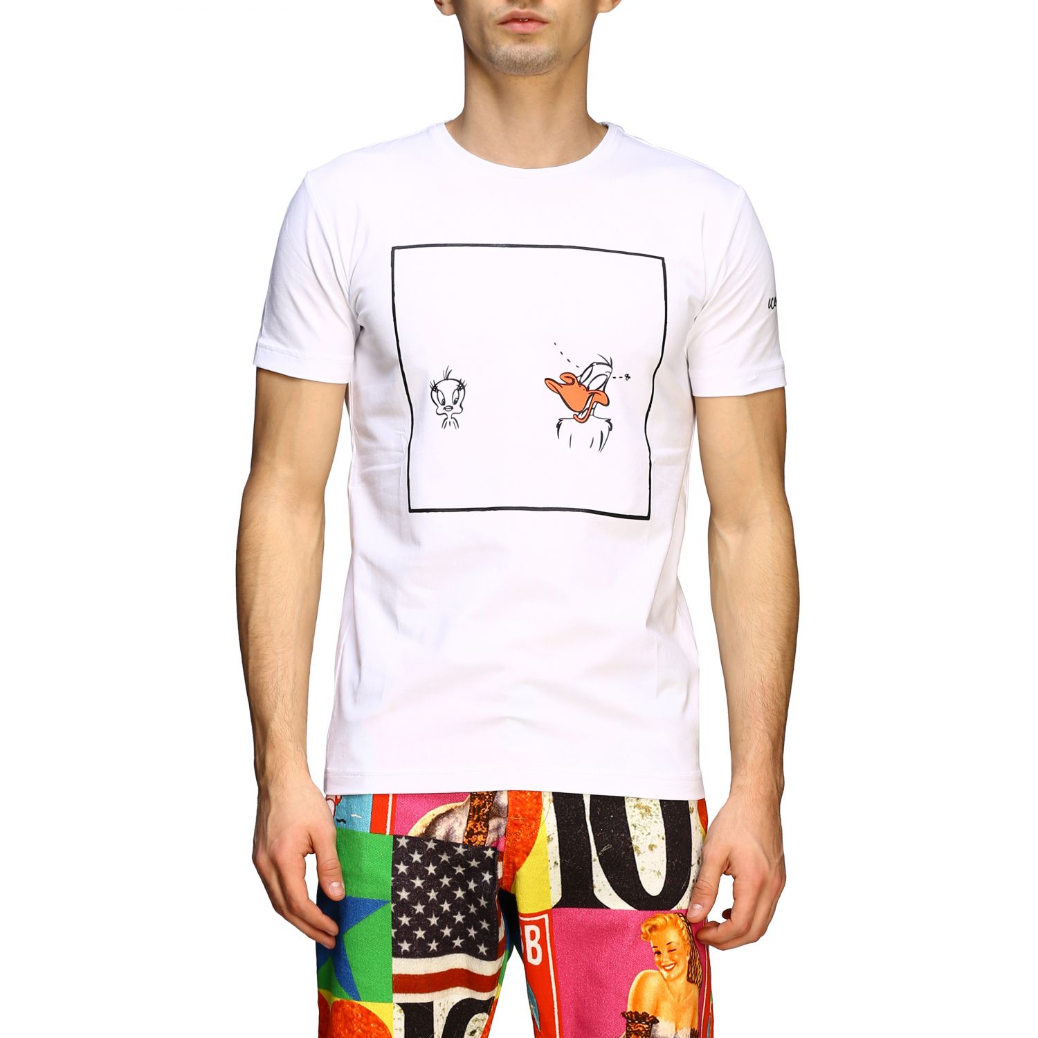 Iceberg Outlet: T-shirt with Tweety and Duffy Duck print - White ...