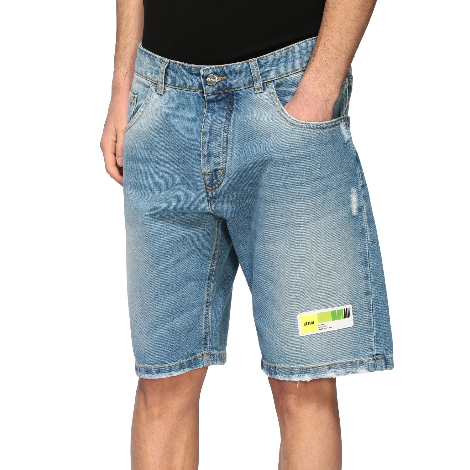 Ice Play Outlet: Jeans men | Short Ice Play Men Stone Washed | Short ...