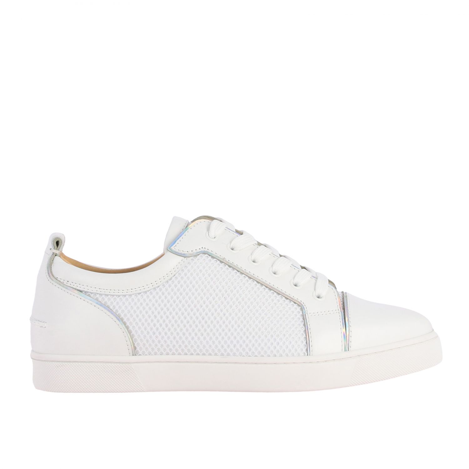 mens white christian louboutin trainers