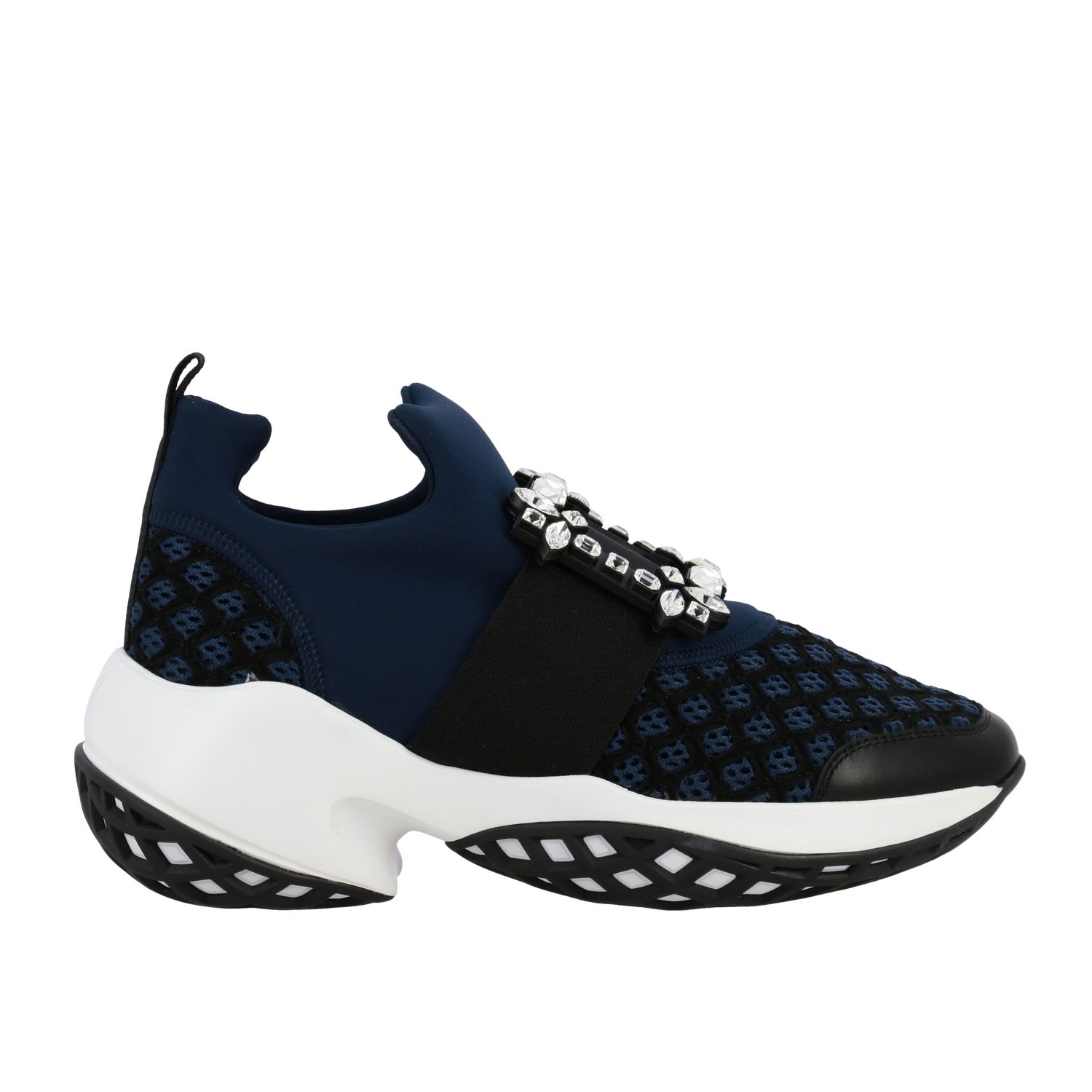 ROGER VIVIER: Zapatos mujer | Zapatillas Roger Vivier Mujer Azul Oscuro | Zapatillas  Roger Vivier RVW50624180 KZP GIGLIO.COM