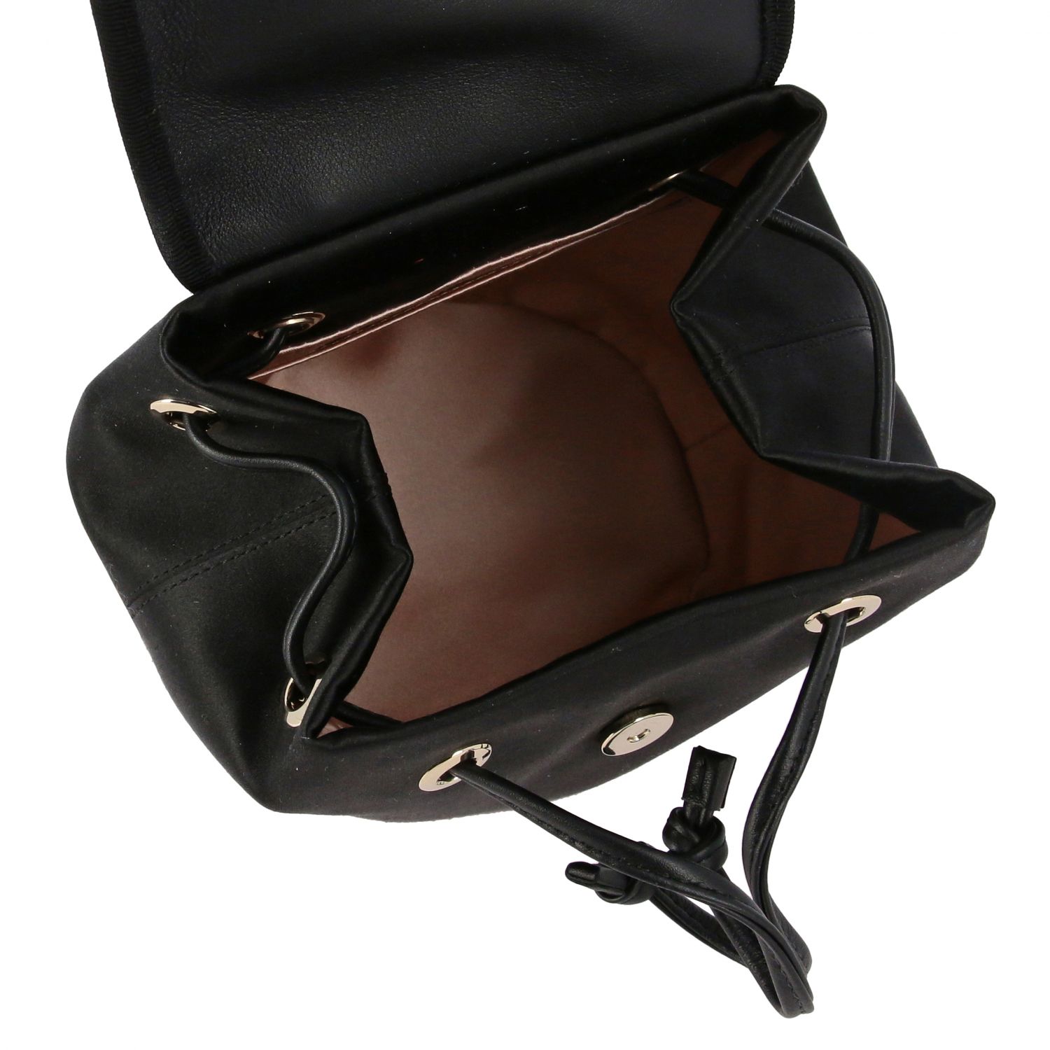 Roger Vivier Rv backpack in satin with crystal buckle