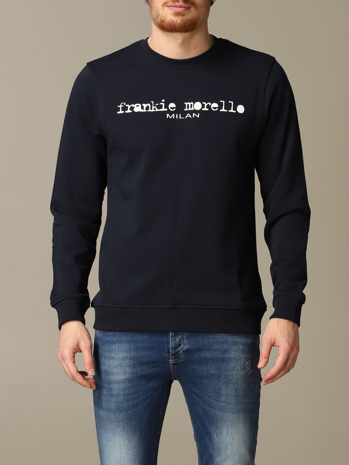 ingewikkeld Op de kop van Koppeling Frankie Morello Outlet: sweatshirt for man - Blue | Frankie Morello  sweatshirt FMS0711FE online on GIGLIO.COM