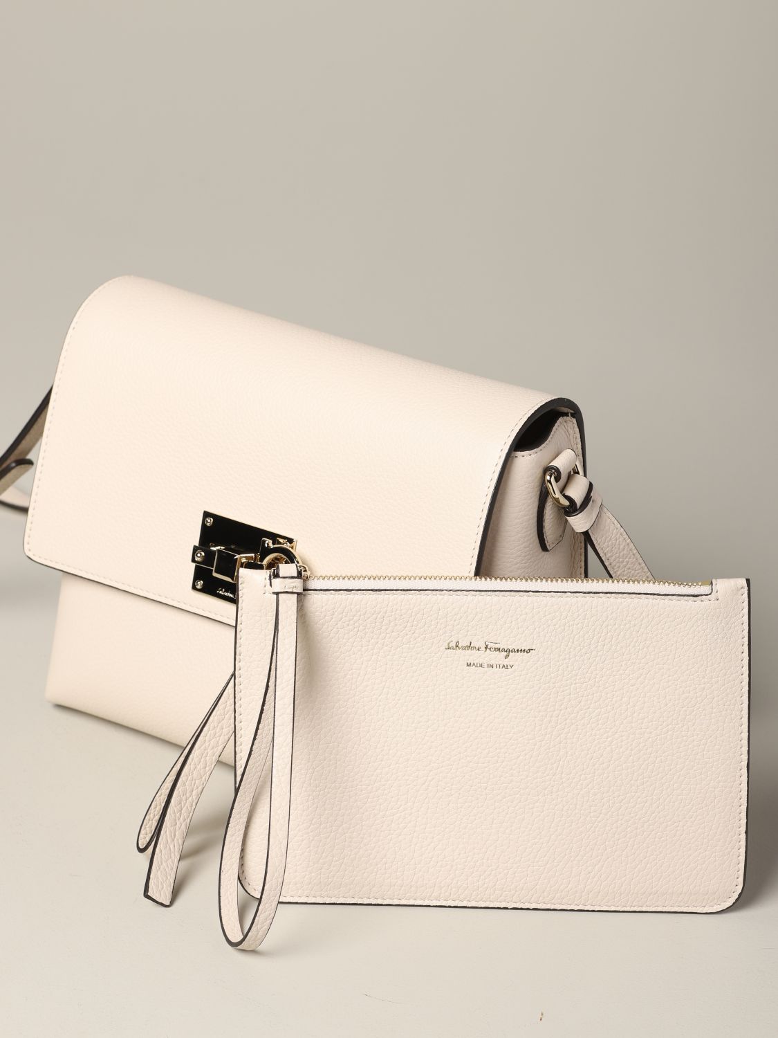 Salvatore Ferragamo shoulder bag in textured leather