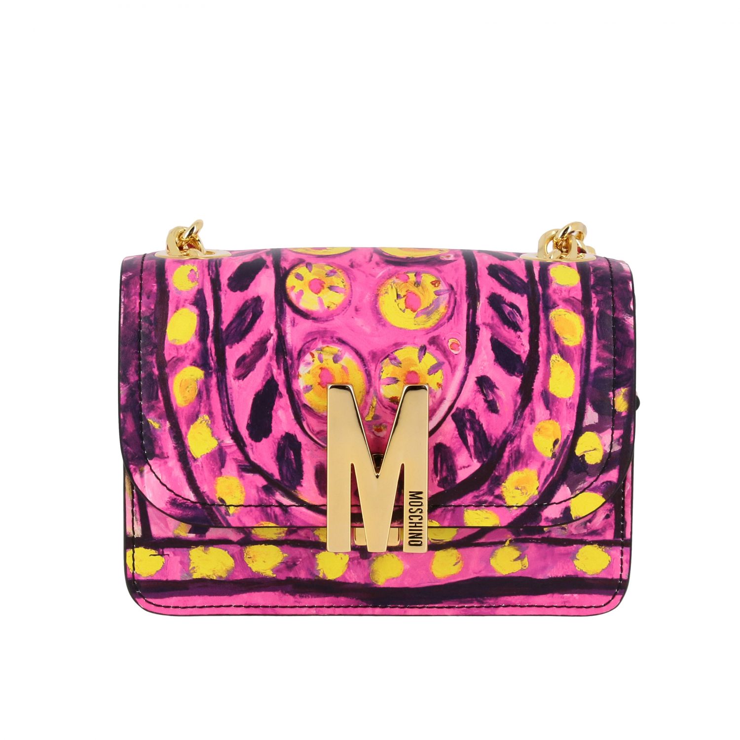 Moschino Couture Outlet shoulder bag in printed leather Mini Bag