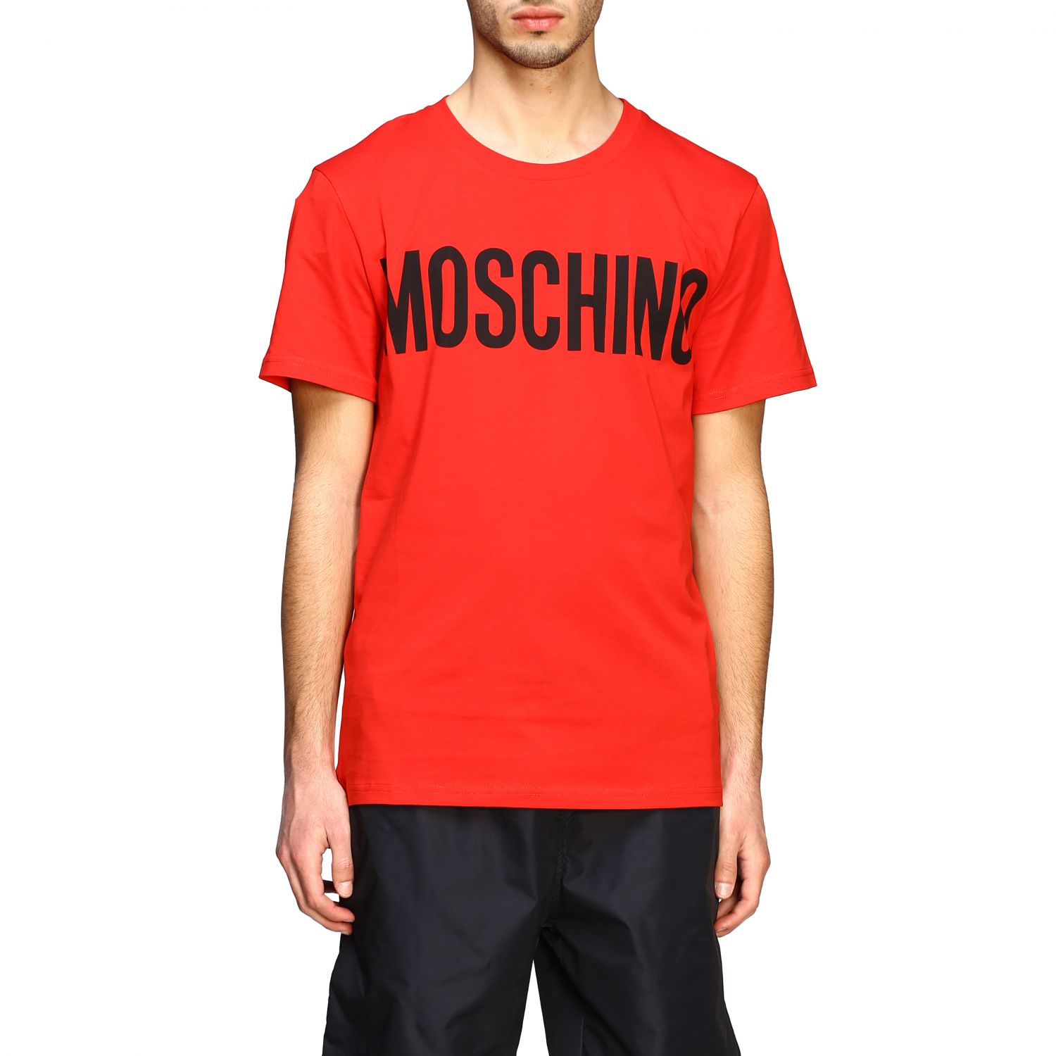 red moschino shirt
