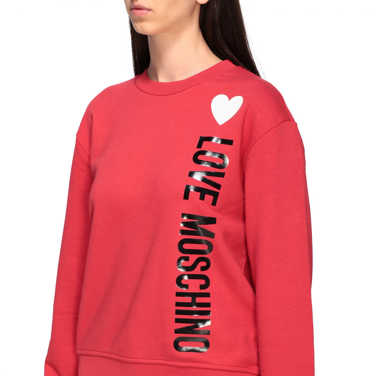 love moschino red sweatshirt