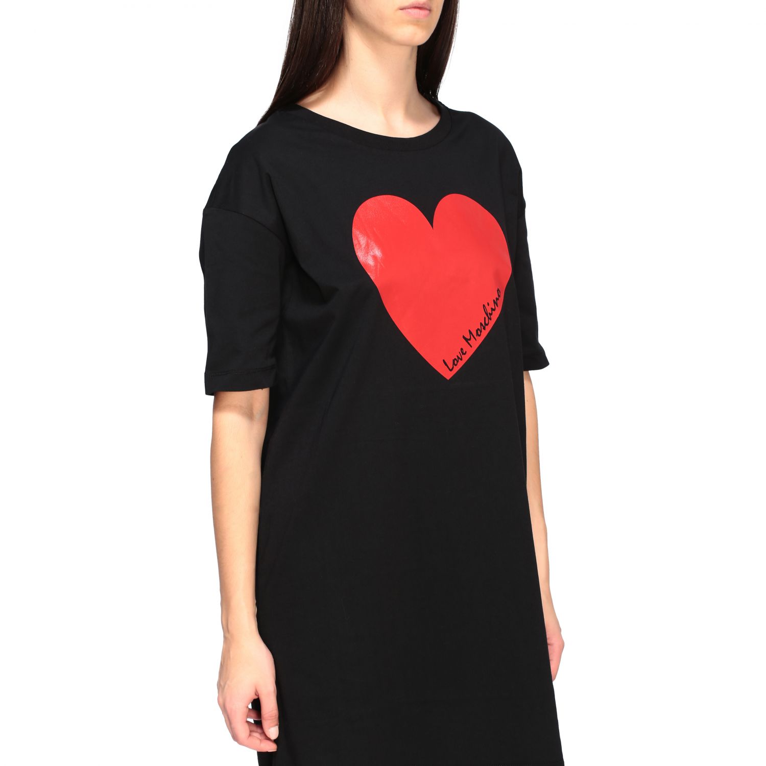 Love Moschino Outlet: t-shirt dress with maxi heart | Dress Love