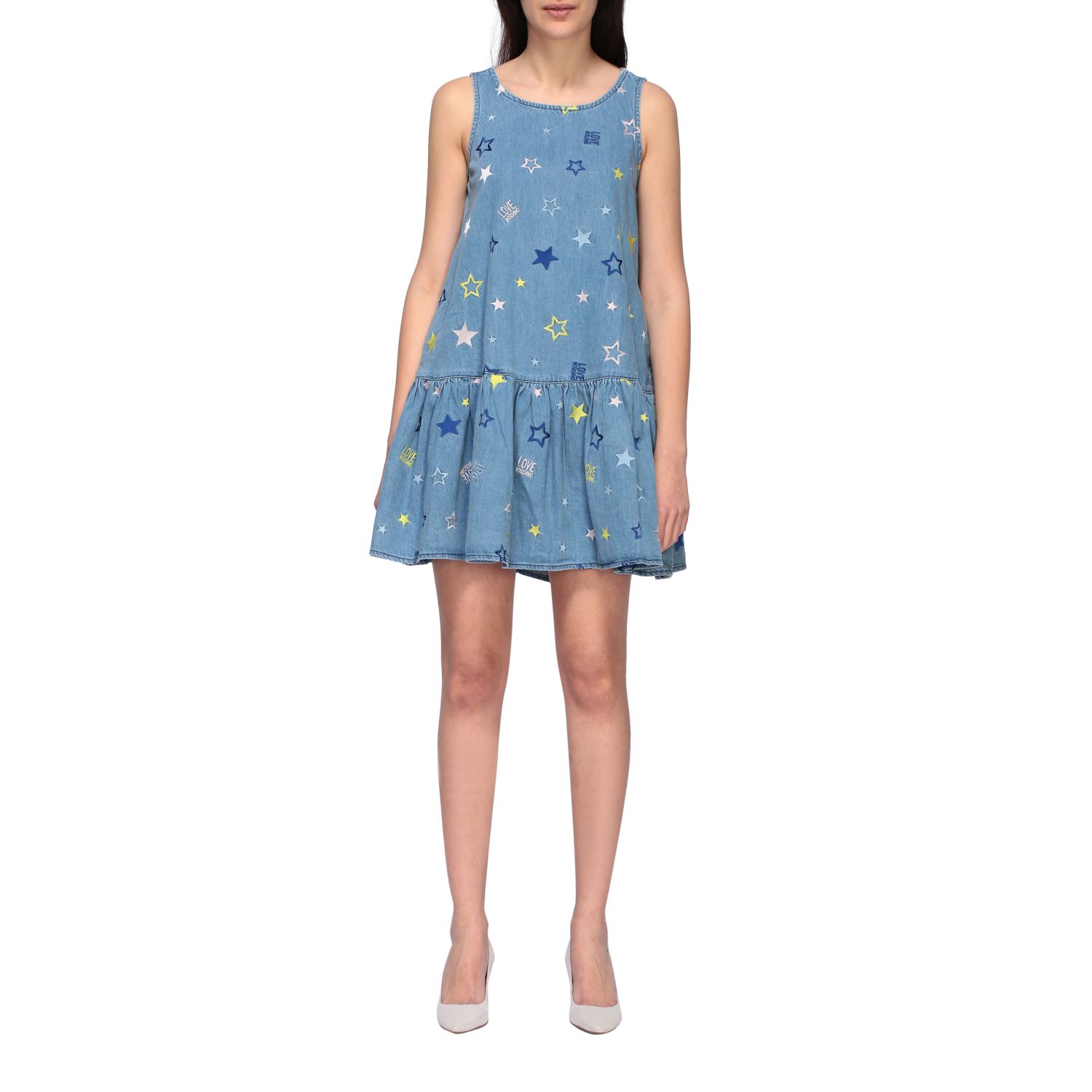 Love Moschino Outlet: denim dress with 