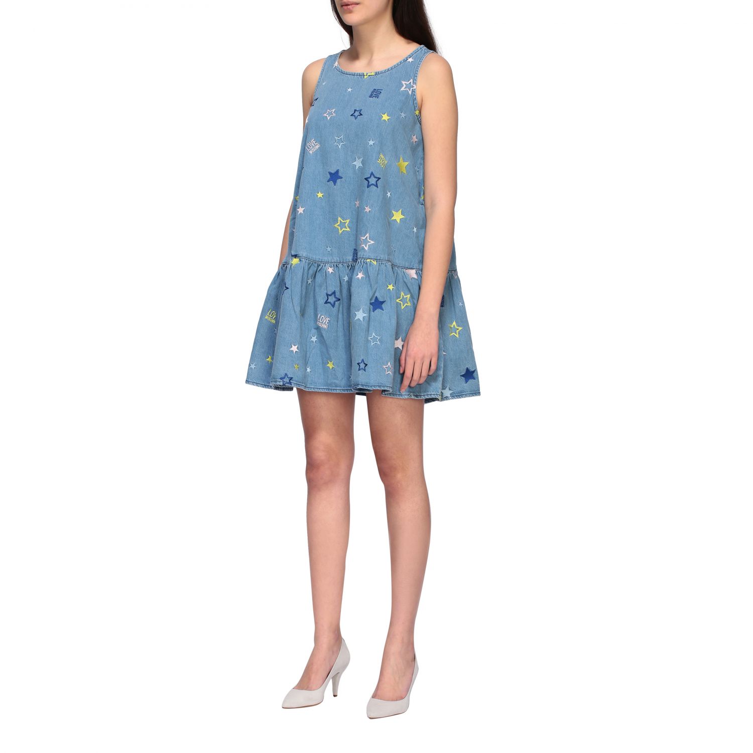 Love Moschino Outlet: denim dress with 
