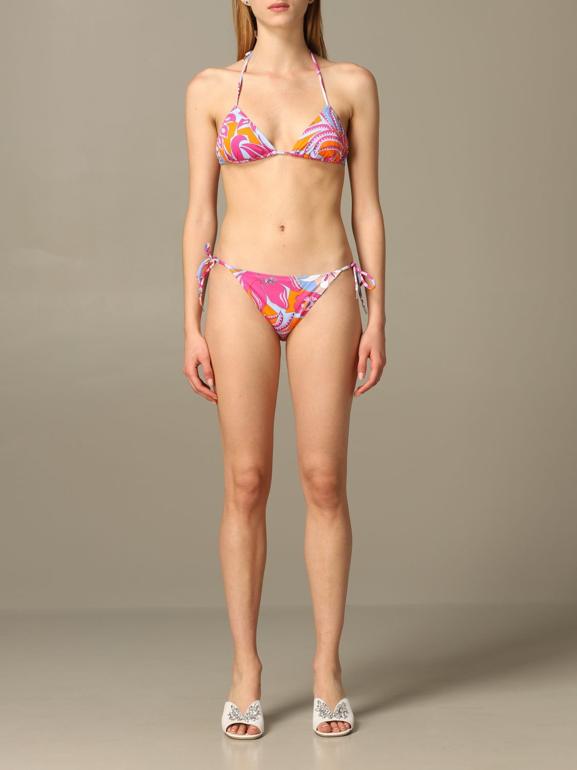 hovedvej høj botanist Emilio Pucci Outlet: bikini swimsuit with samoa print - Fuchsia | Emilio  Pucci swimsuit 0EMA49 0E782 online on GIGLIO.COM