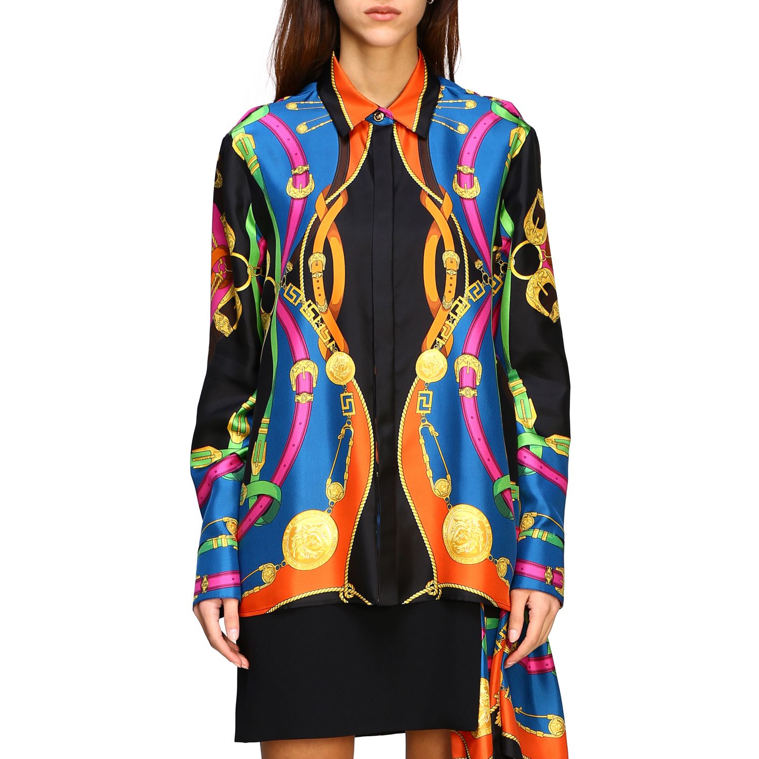 Silk Trimmed Visor in Multicoloured - Versace