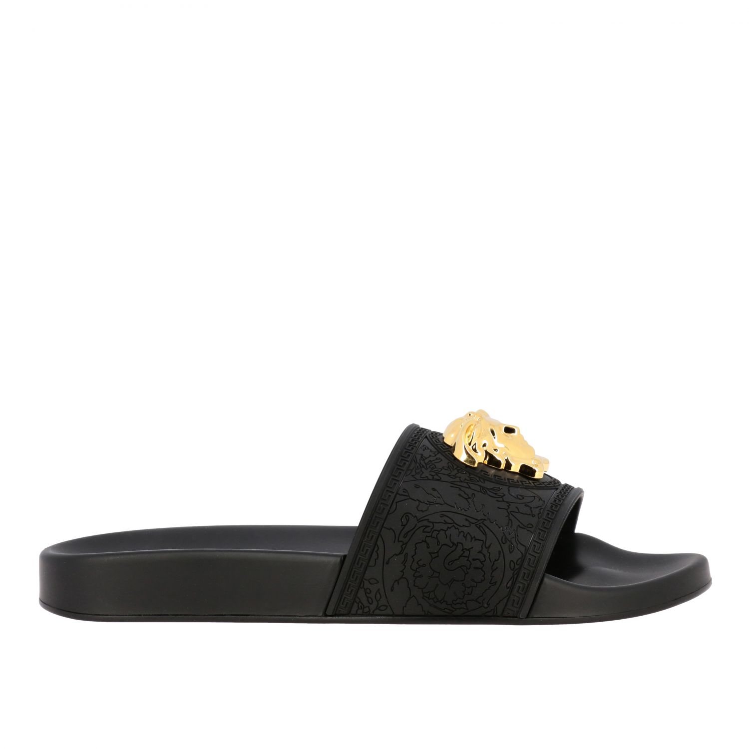 Versace Outlet: slipper sandal in rubber with jellyfish head | Flat