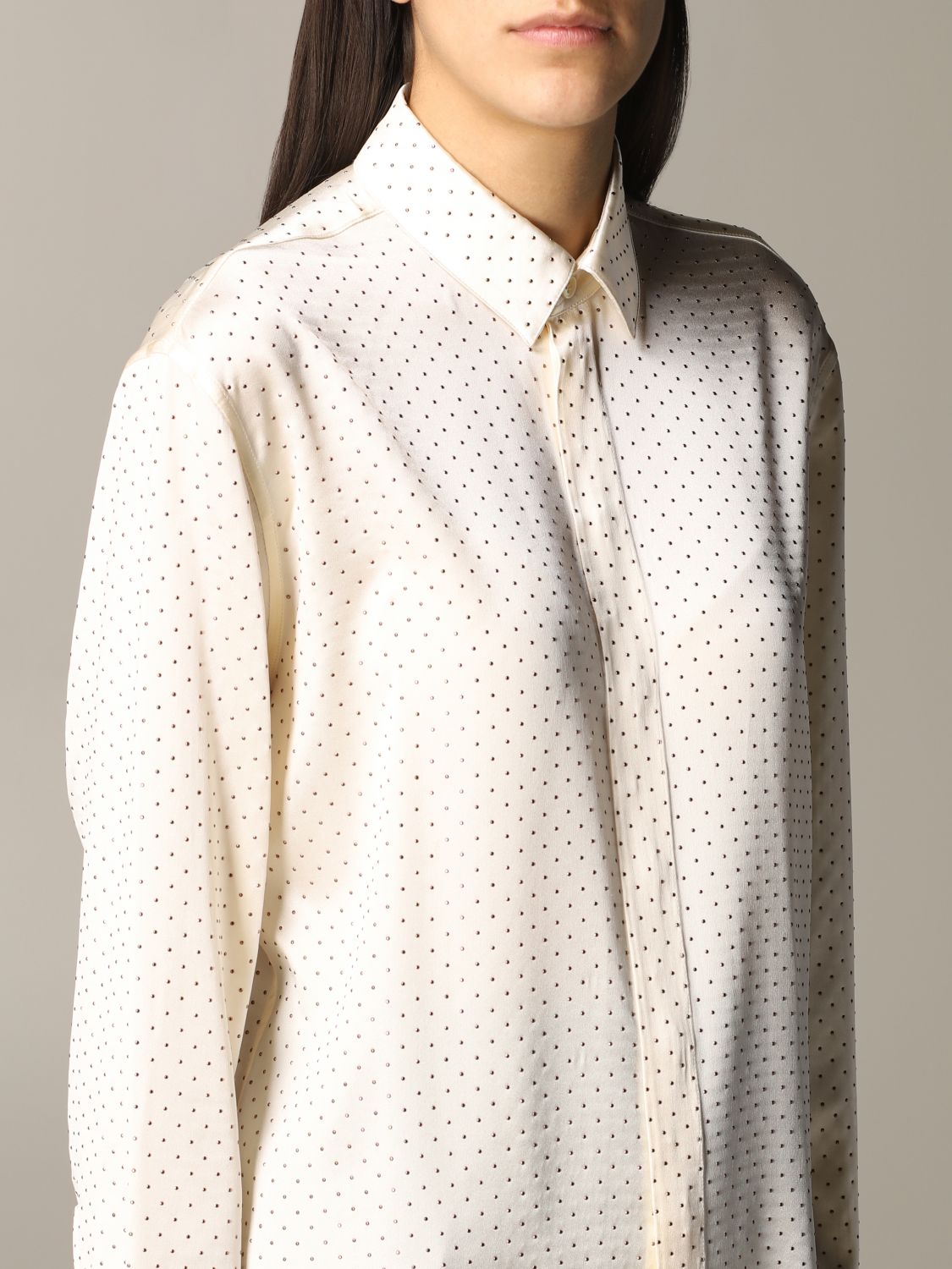Saint Laurent silk shirt with micro studs