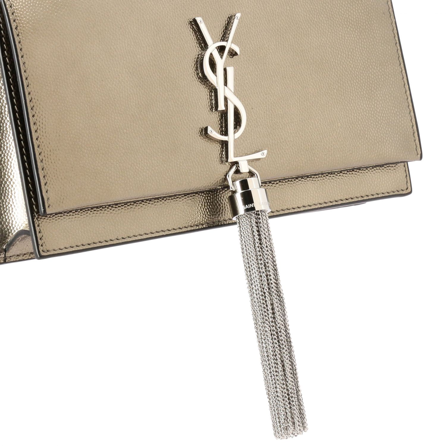 kate ysl monogram leather chain wallet bag