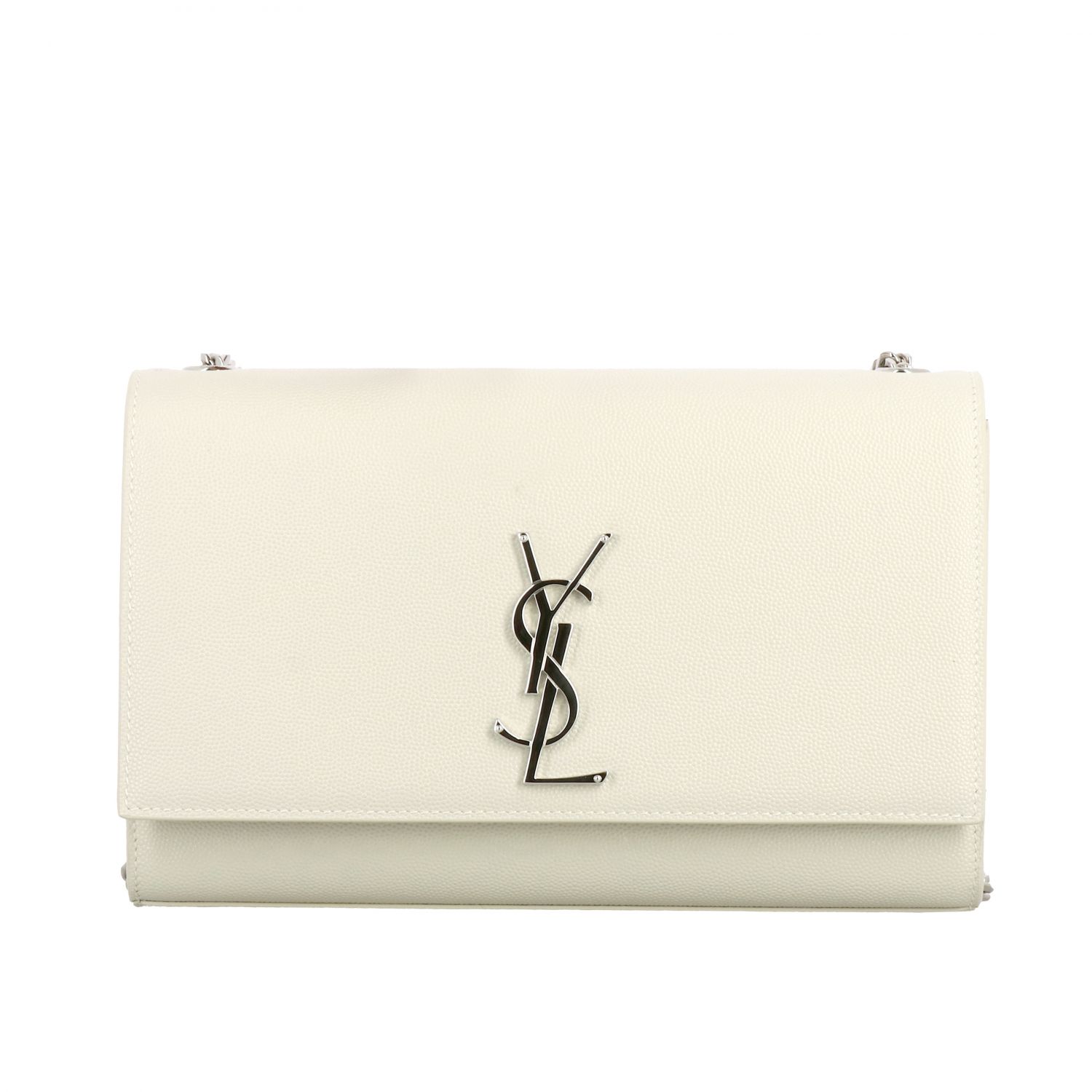 SAINT LAURENT Monogram kate bag in grain de poudre leather with YSL