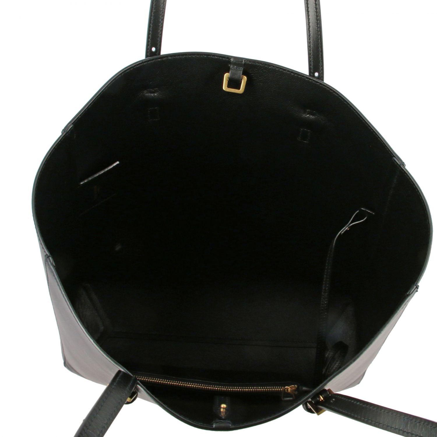 SAINT LAURENT Borsa shopping in pelle con logo Nero Borse Tote