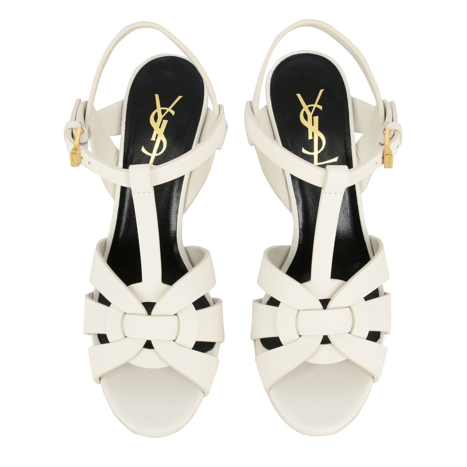 white tribute sandals