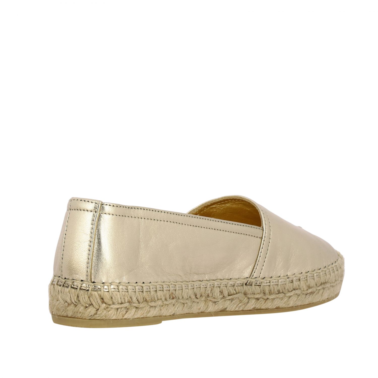 Saint Laurent Outlet: espadrilles in laminated leather with embossed