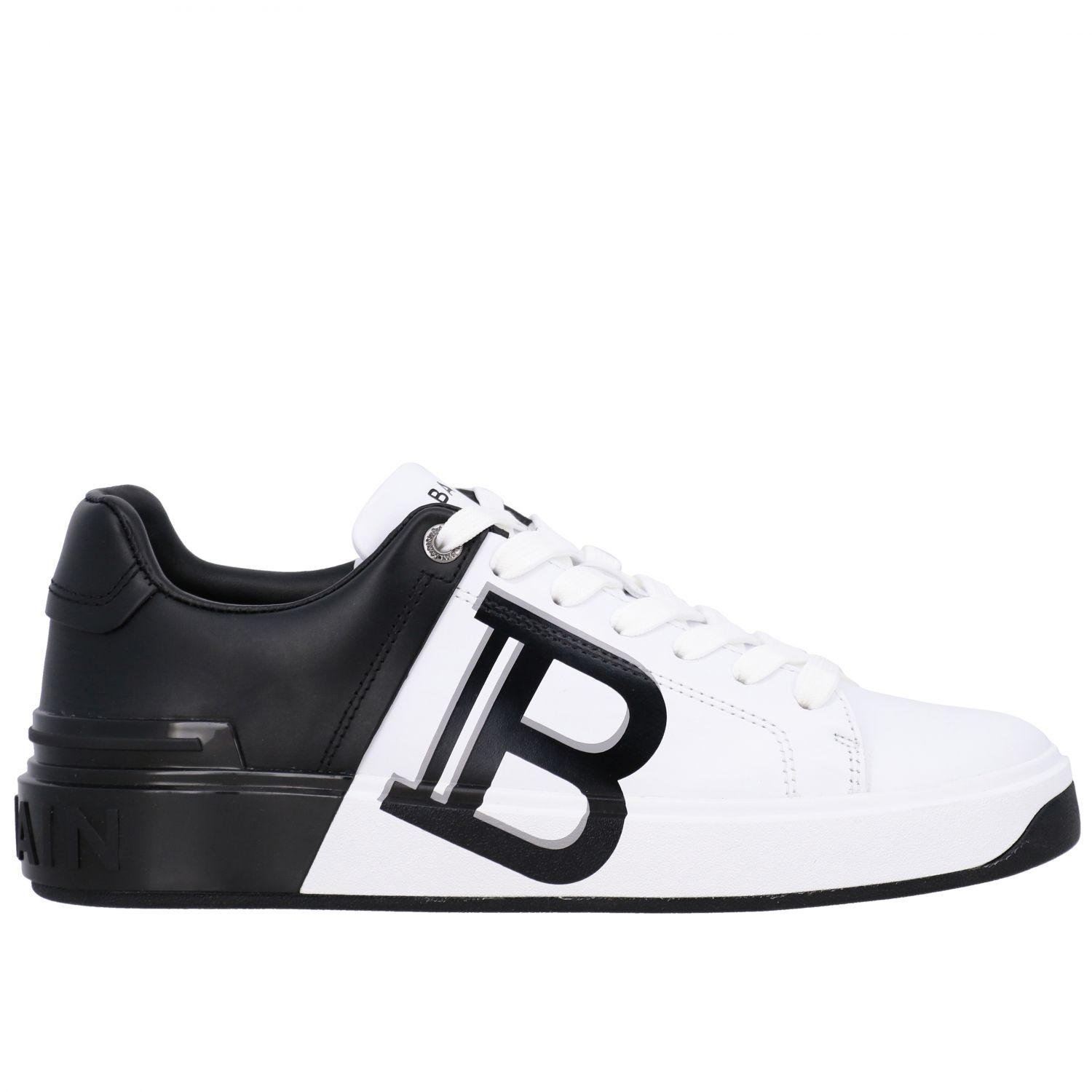 Balmain sneakers in bicolor leather 