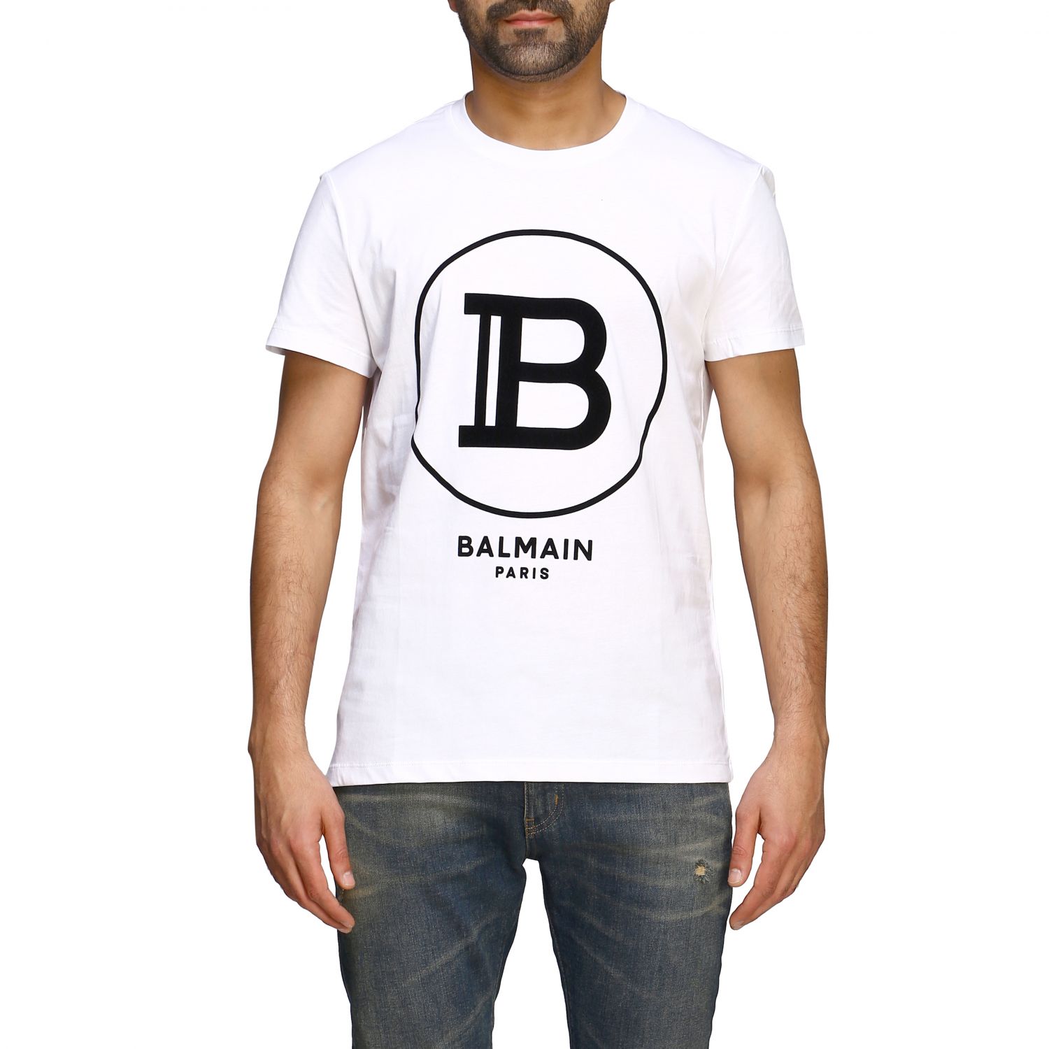Balmain Outlet: T-shirt men | T-Shirt Balmain Men White | T-Shirt ...