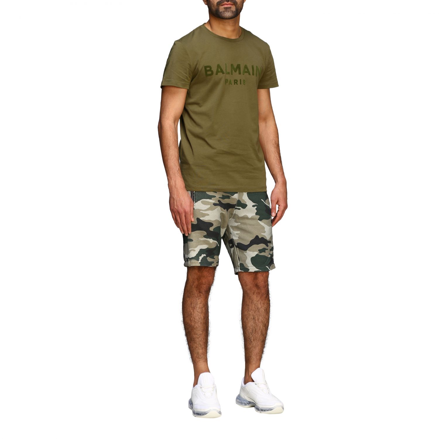 Balmain Outlet: camouflage shorts with 