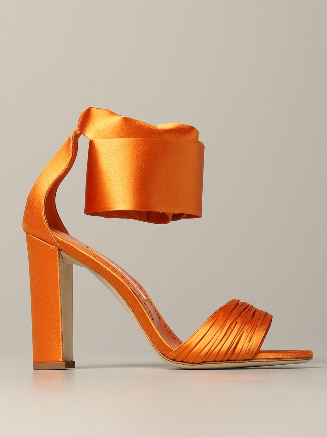 Heeled sandals Manolo Blahnik: Shoes women Manolo Blahnik tangerine 1