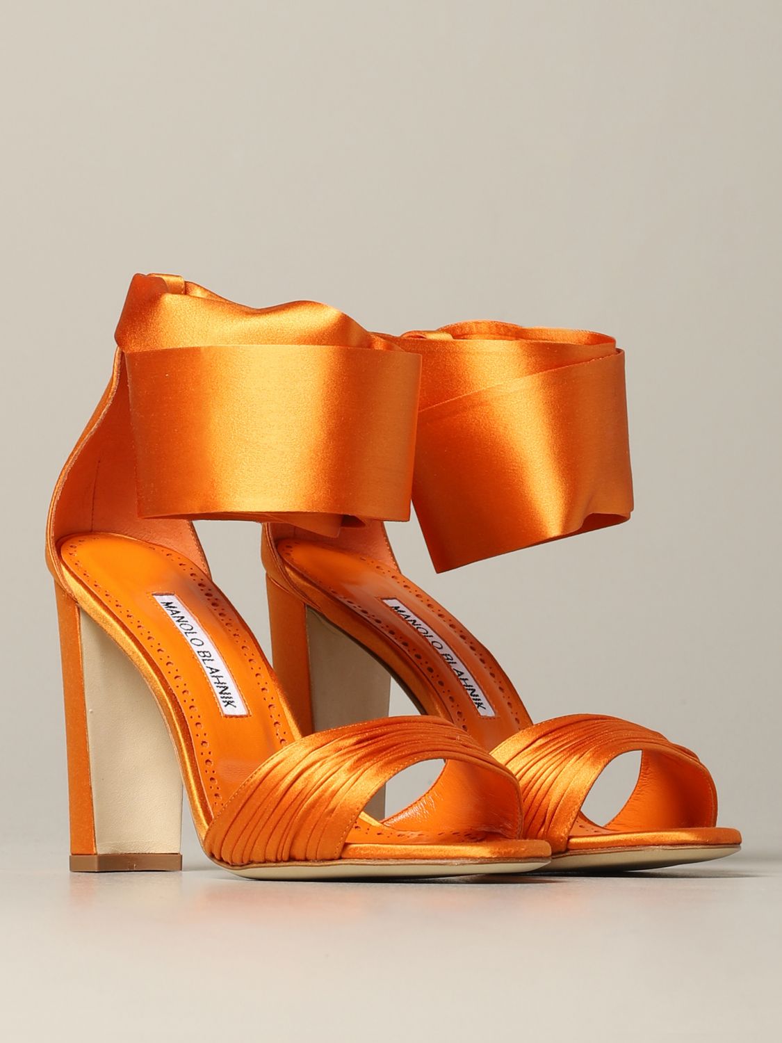 Heeled sandals Manolo Blahnik: Shoes women Manolo Blahnik tangerine 2