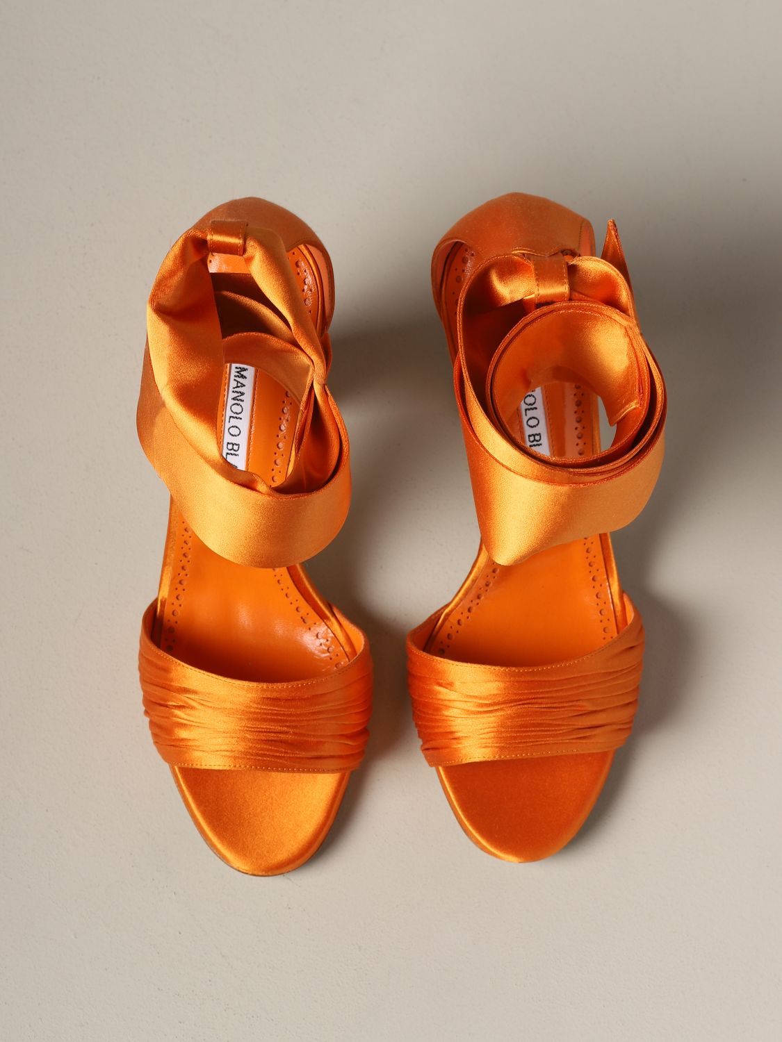 Heeled sandals Manolo Blahnik: Shoes women Manolo Blahnik tangerine 3