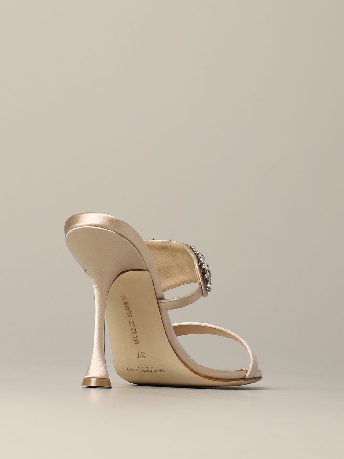 Heeled sandals Manolo Blahnik: Shoes women Manolo Blahnik nude 5
