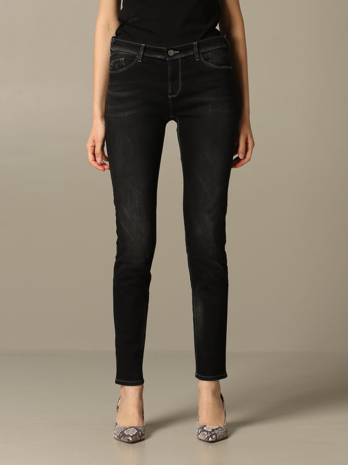 Emporio Armani jeans for woman Black | Emporio Armani jeans 3H2J28 2D2MZ online on GIGLIO.COM