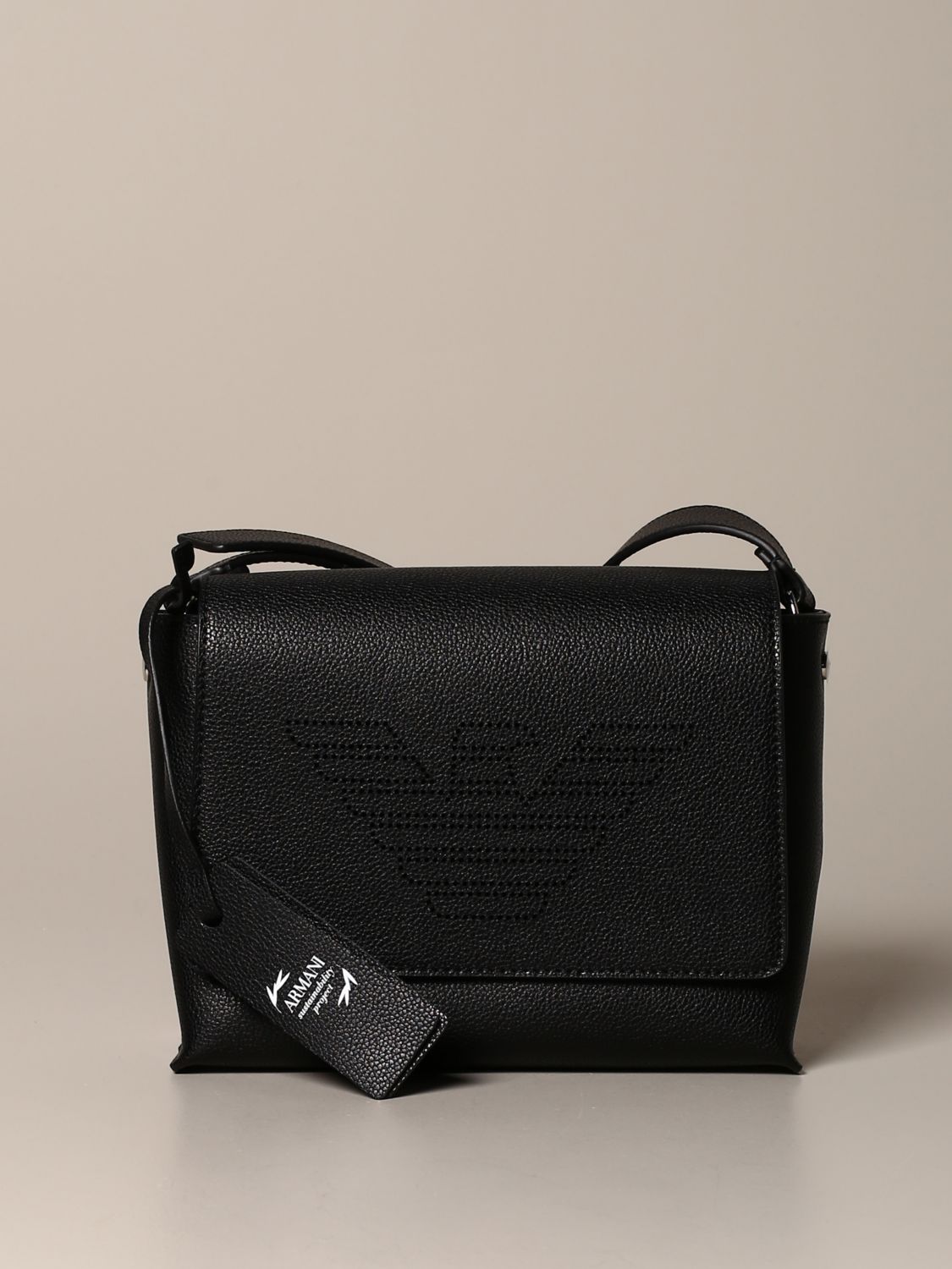 Emporio Armani Outlet: Shoulder bag women - Black | Crossbody Bags ...