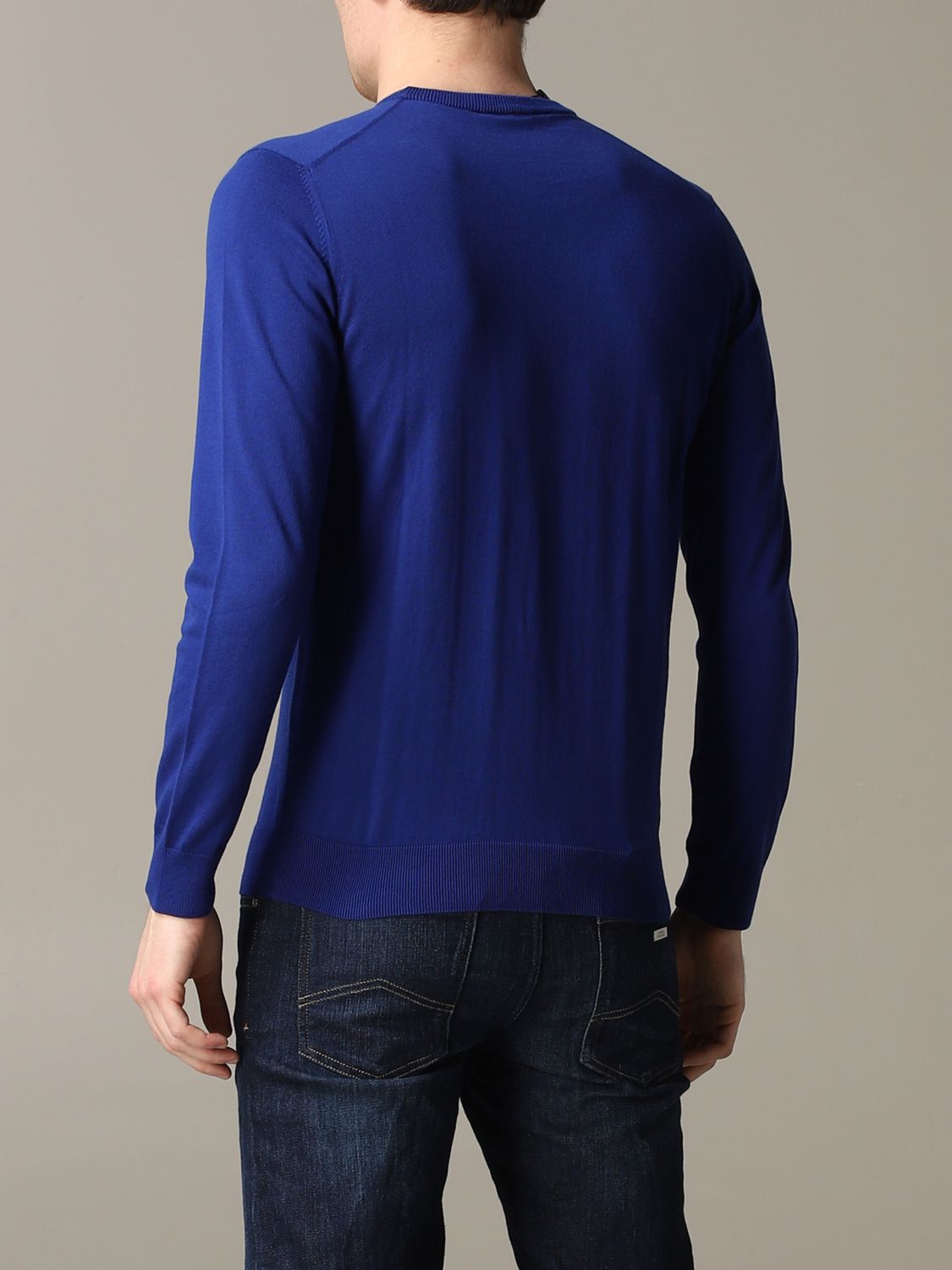 blue armani jumper