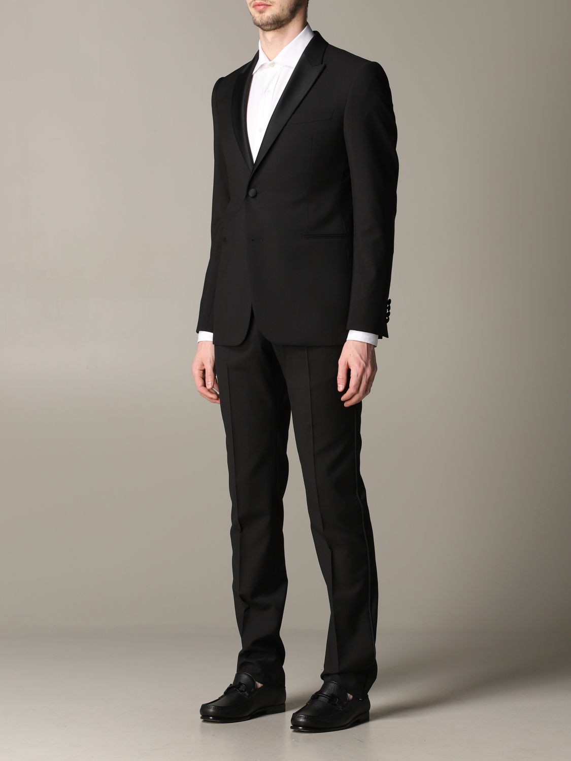 Emporio Armani Outlet: tuxedo suit in wool 220gr drop 7 | Suit Emporio